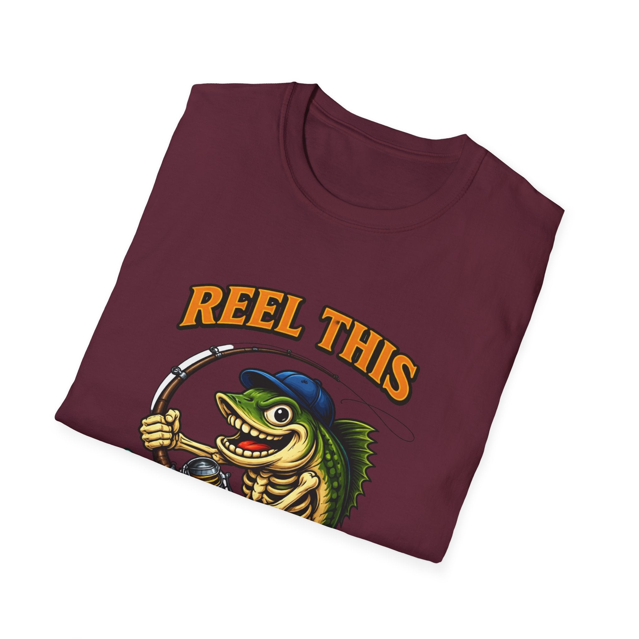 Fishing T-Shirt — "Reel This" Funny Bass Graphic Tee for Anglers