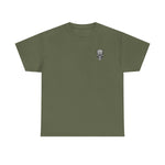 olive green T-Shirt FDNY ETERNAL Tribute Tee with small skull graphic on chest, unisex heavy cotton fabric