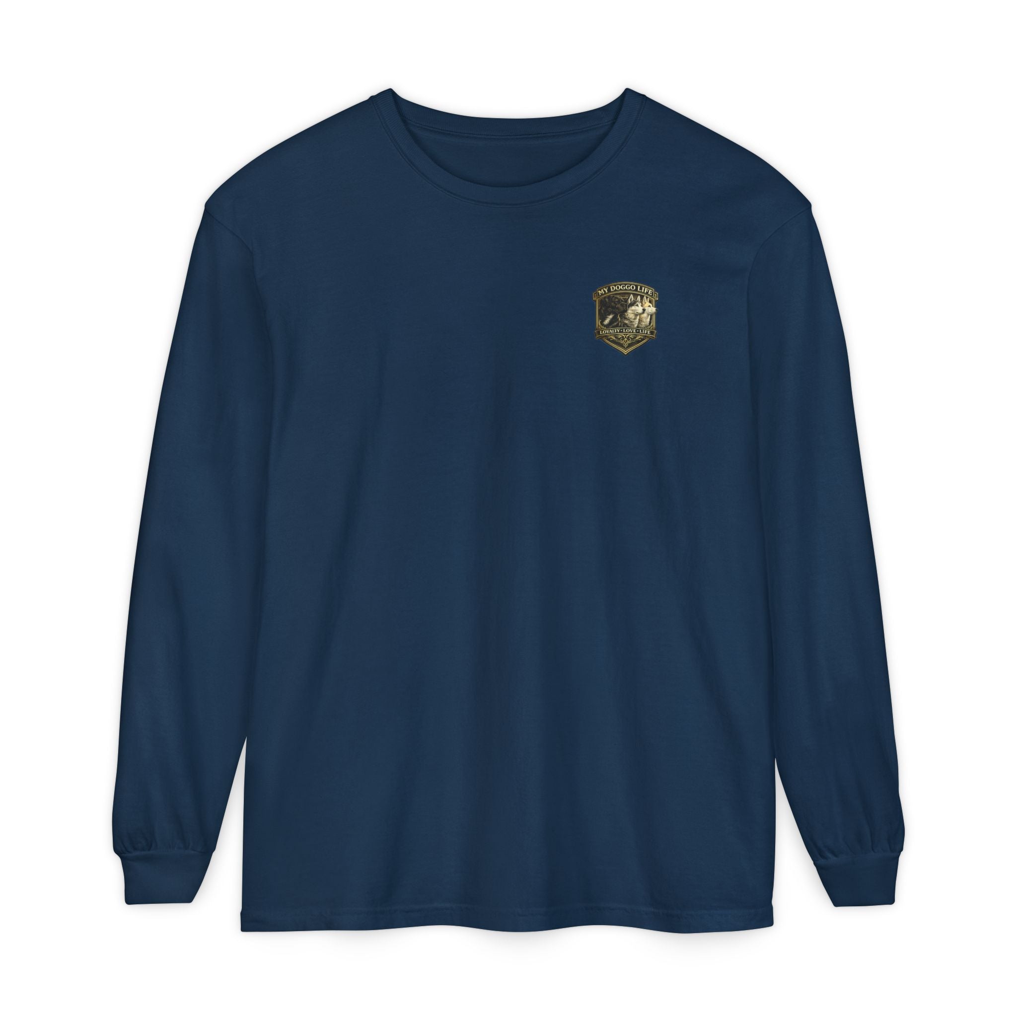 Long Sleeve T-Shirt — "My Doggo Life" Black Dog Graphic