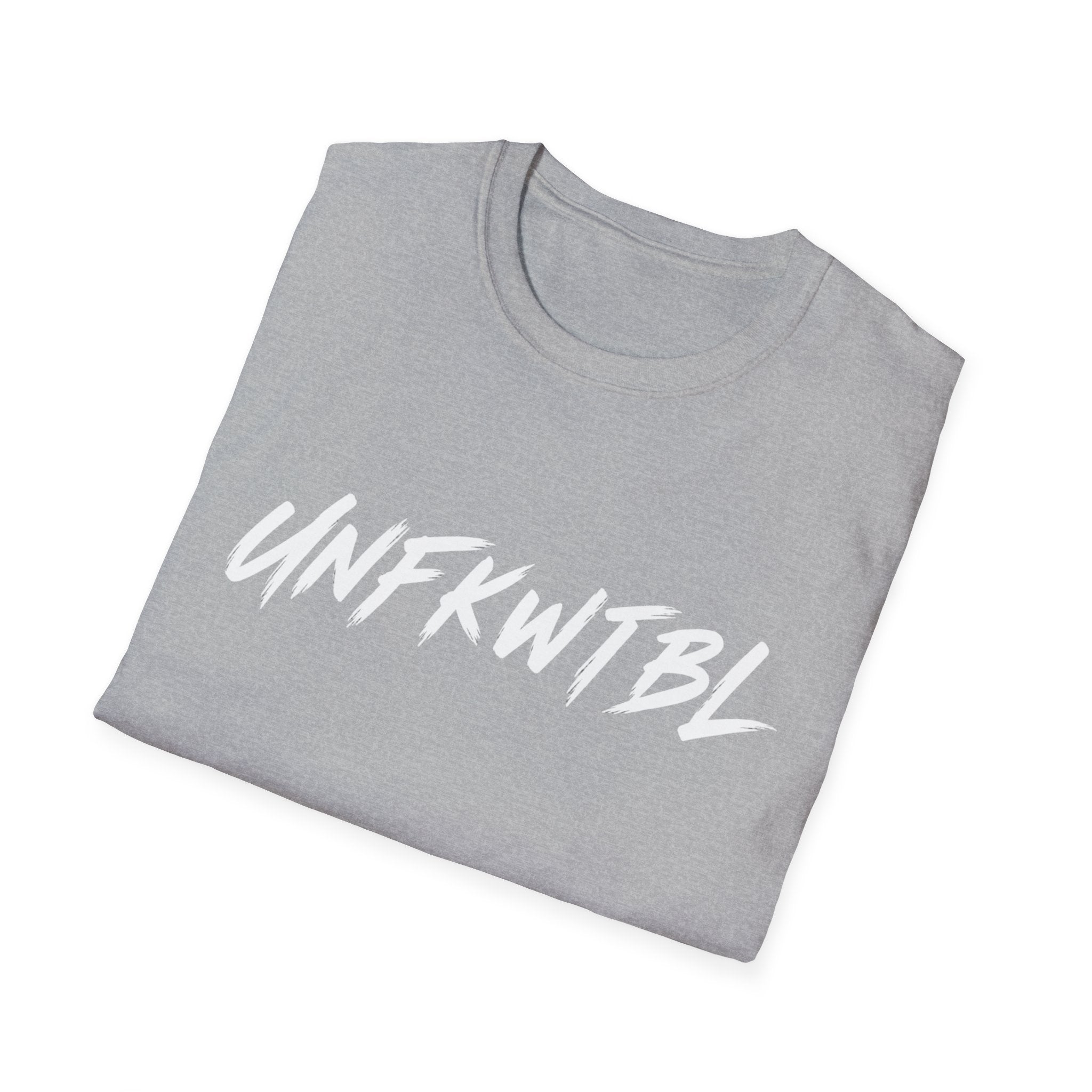Unfkwtbl Graphic T‑Shirt — Bold White Script Tee