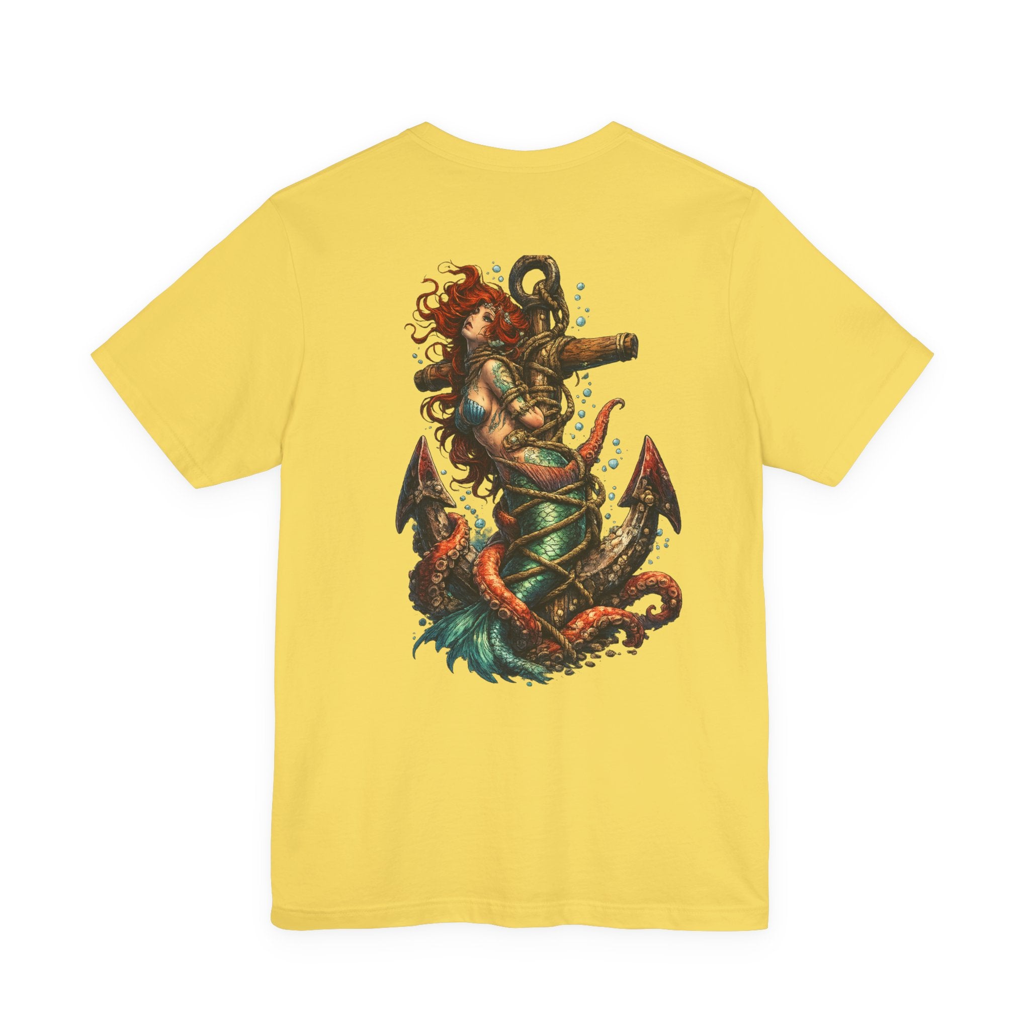 Mermaid Anchor Graphic Tee — Vintage Nautical Octopus Design
