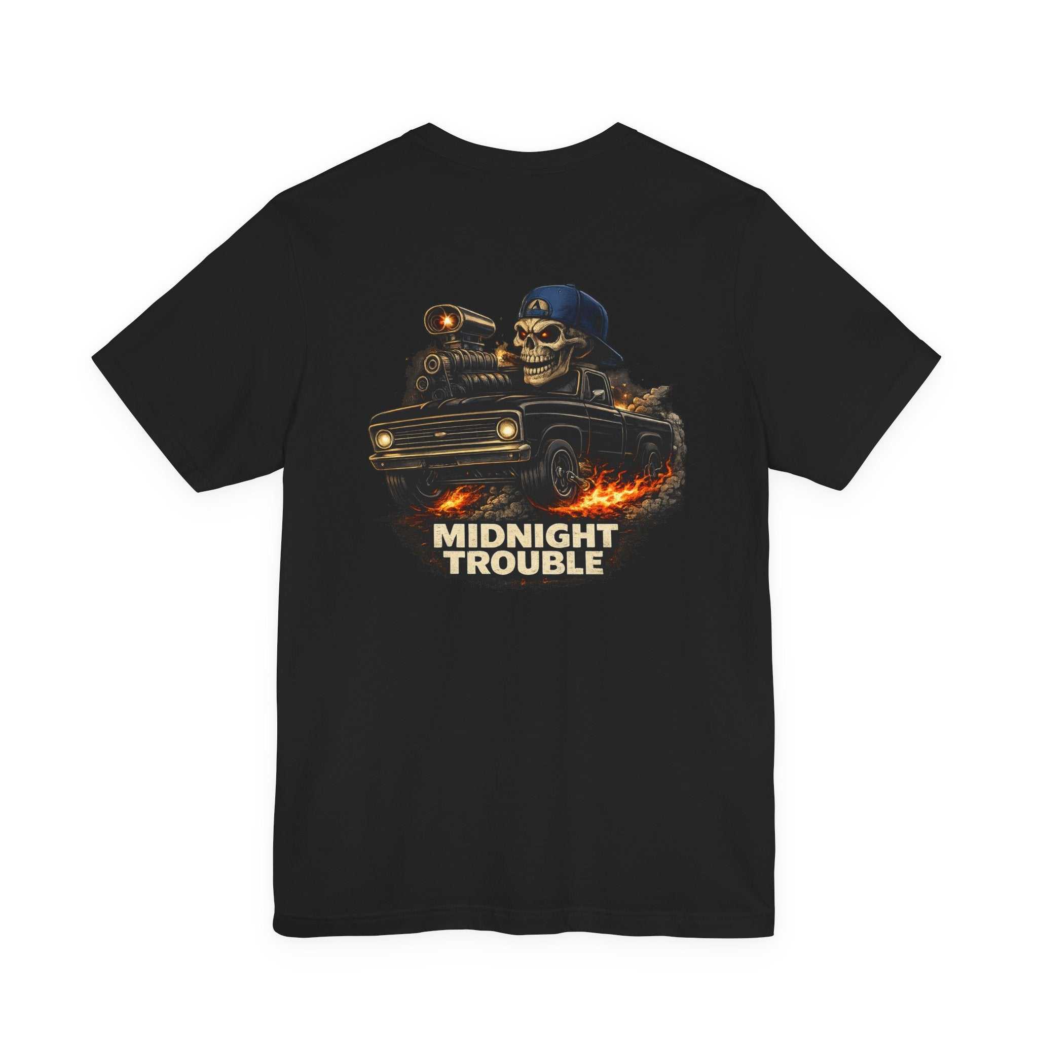 Midnight Trouble Skull Car Tee