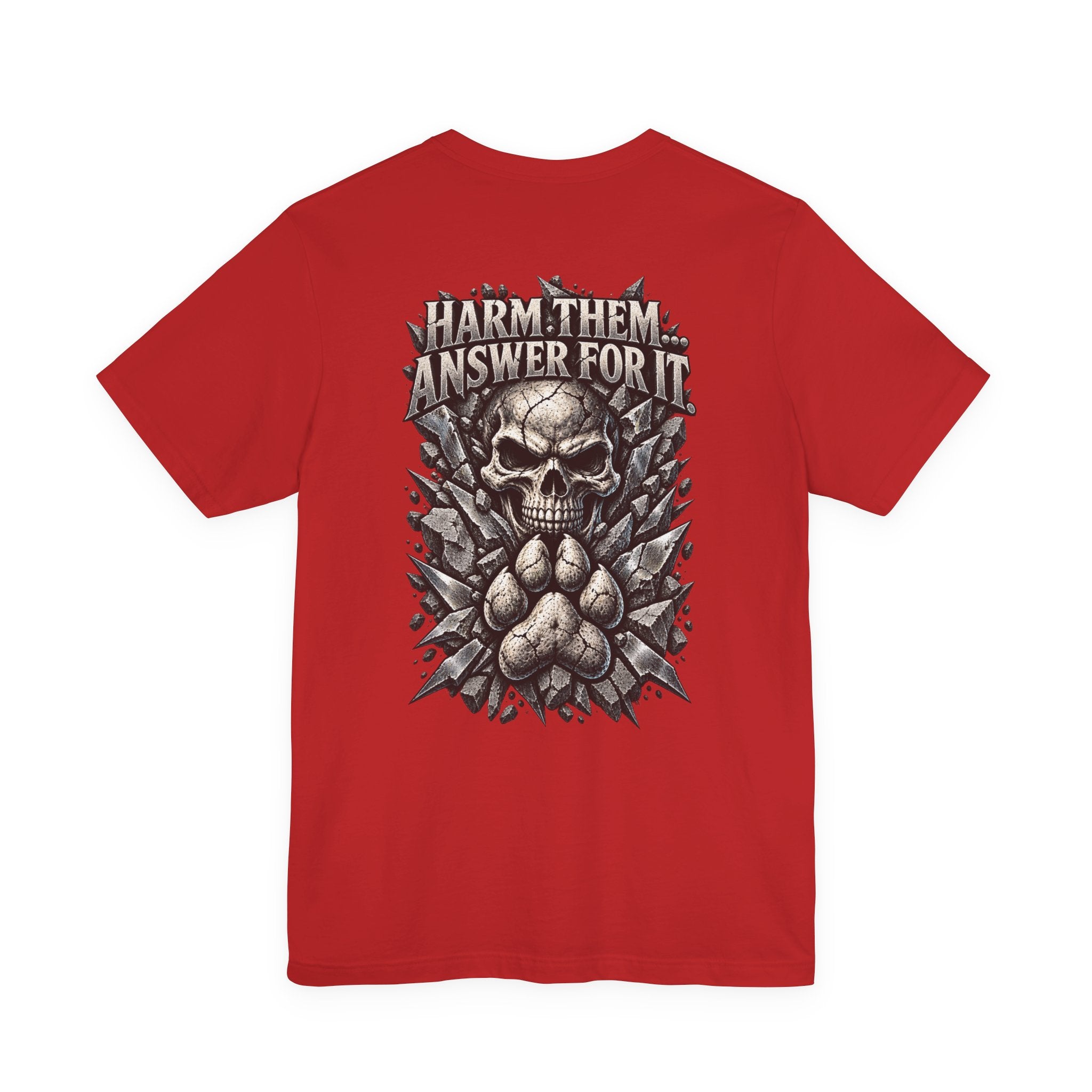 Protect the Innocent Skull Tee — "Harm Them... Answer For It." Statement T-Shirt