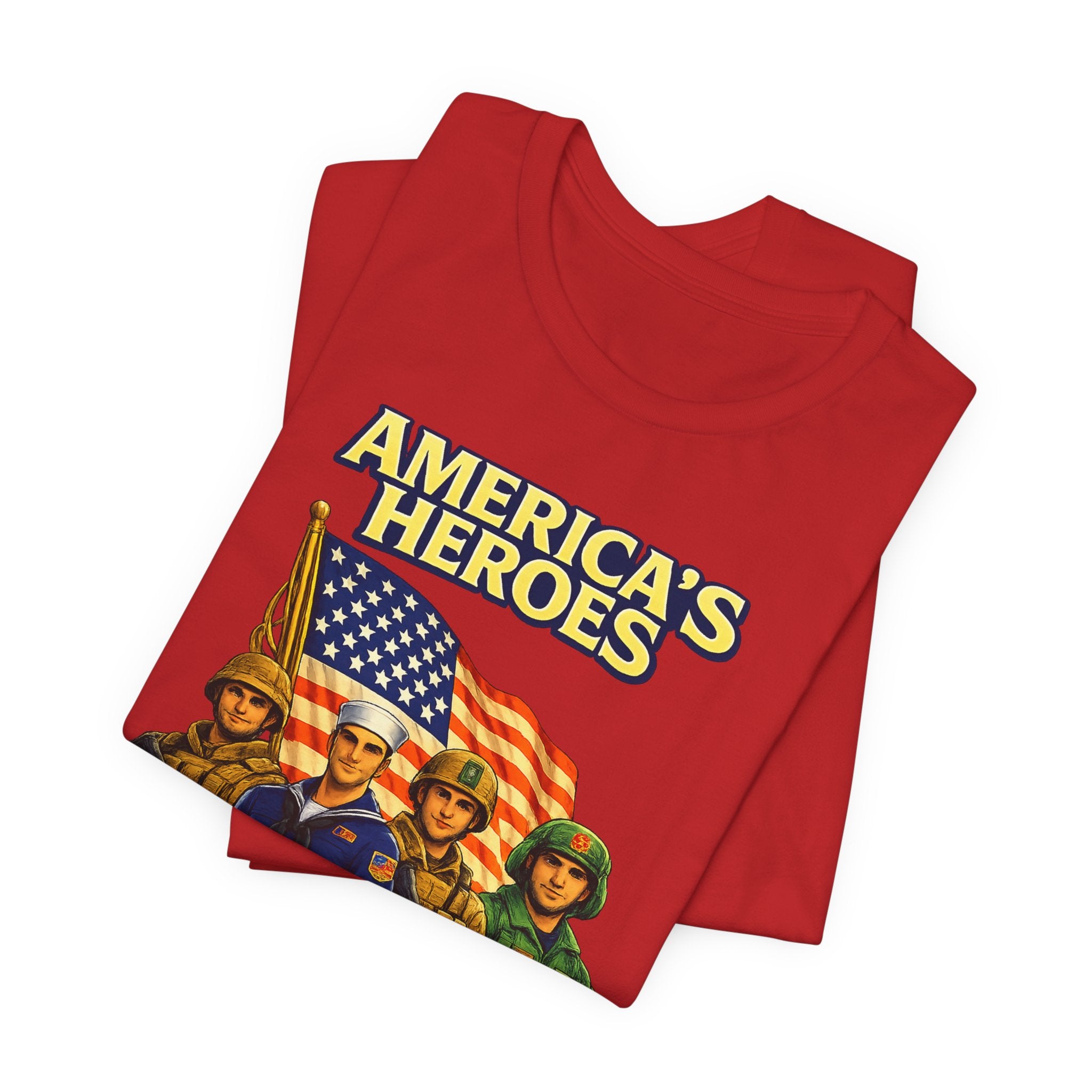 America's Heroes T-Shirt — Patriotic Military Vintage Graphic Tee