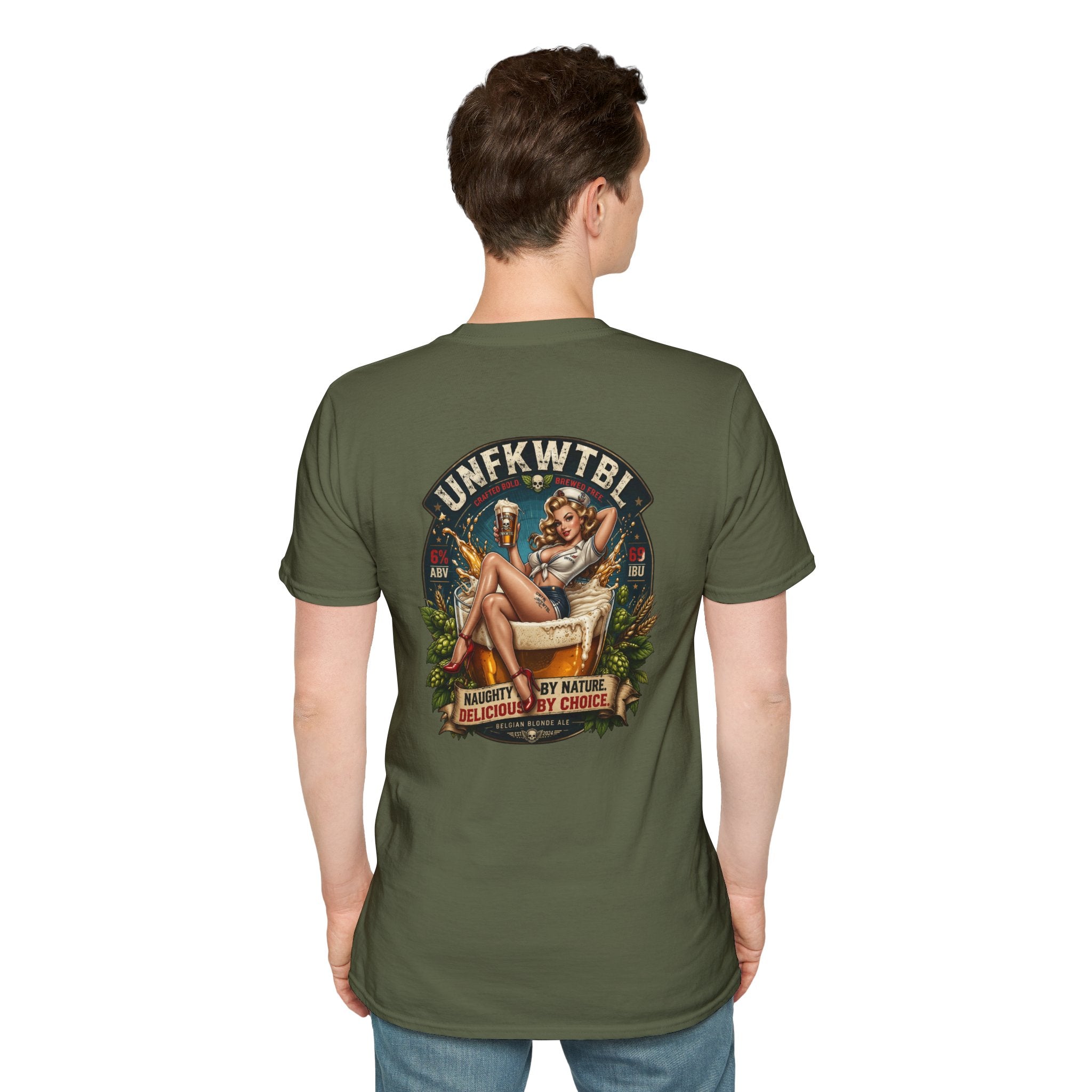 Pinup Rebel T-Shirt — "UNFKWTBL: Naughty by Nature, Delicious by Choice" Vintage Rock Tee