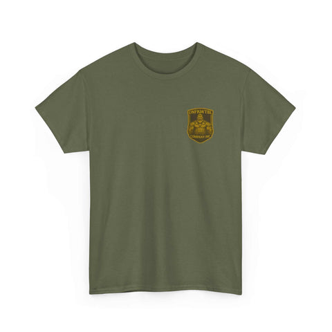 olive green unisex inspirational quote tee with motivational graphic on chest for everyday and fitness wear