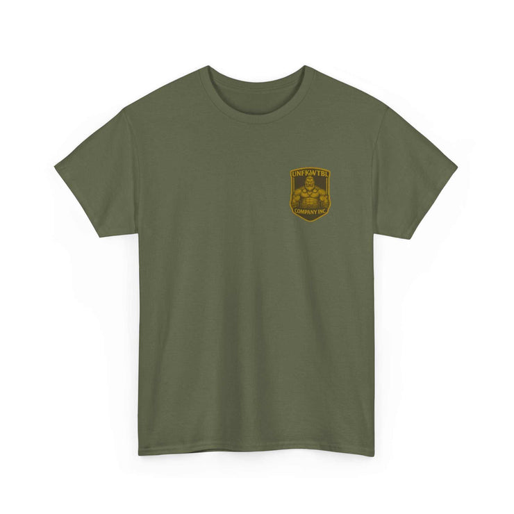 olive green unisex inspirational quote tee with motivational graphic on chest for everyday and fitness wear