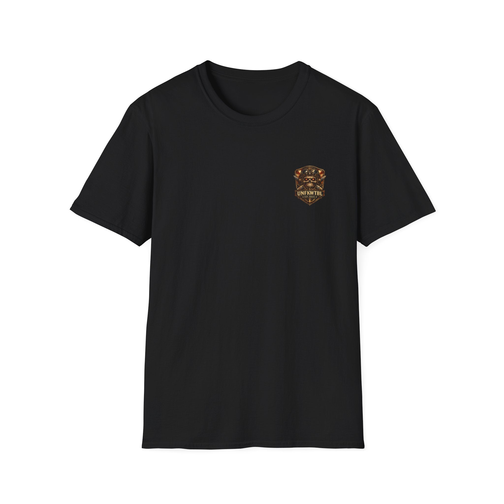 Skull Crest Pocket T‑Shirt — Vintage Gothic Badge Tee