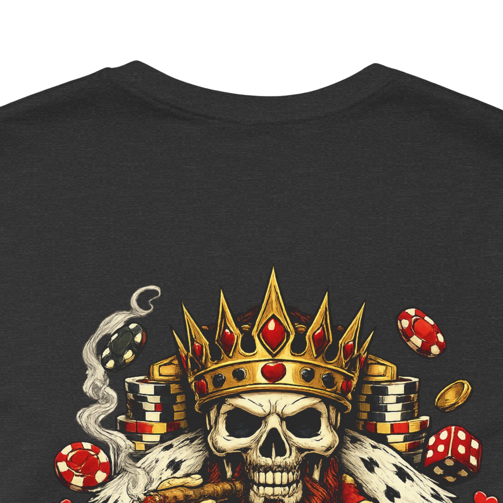 King of Hearts Skull Tee — Poker Playing Card Royalty Graphic T-Shirt