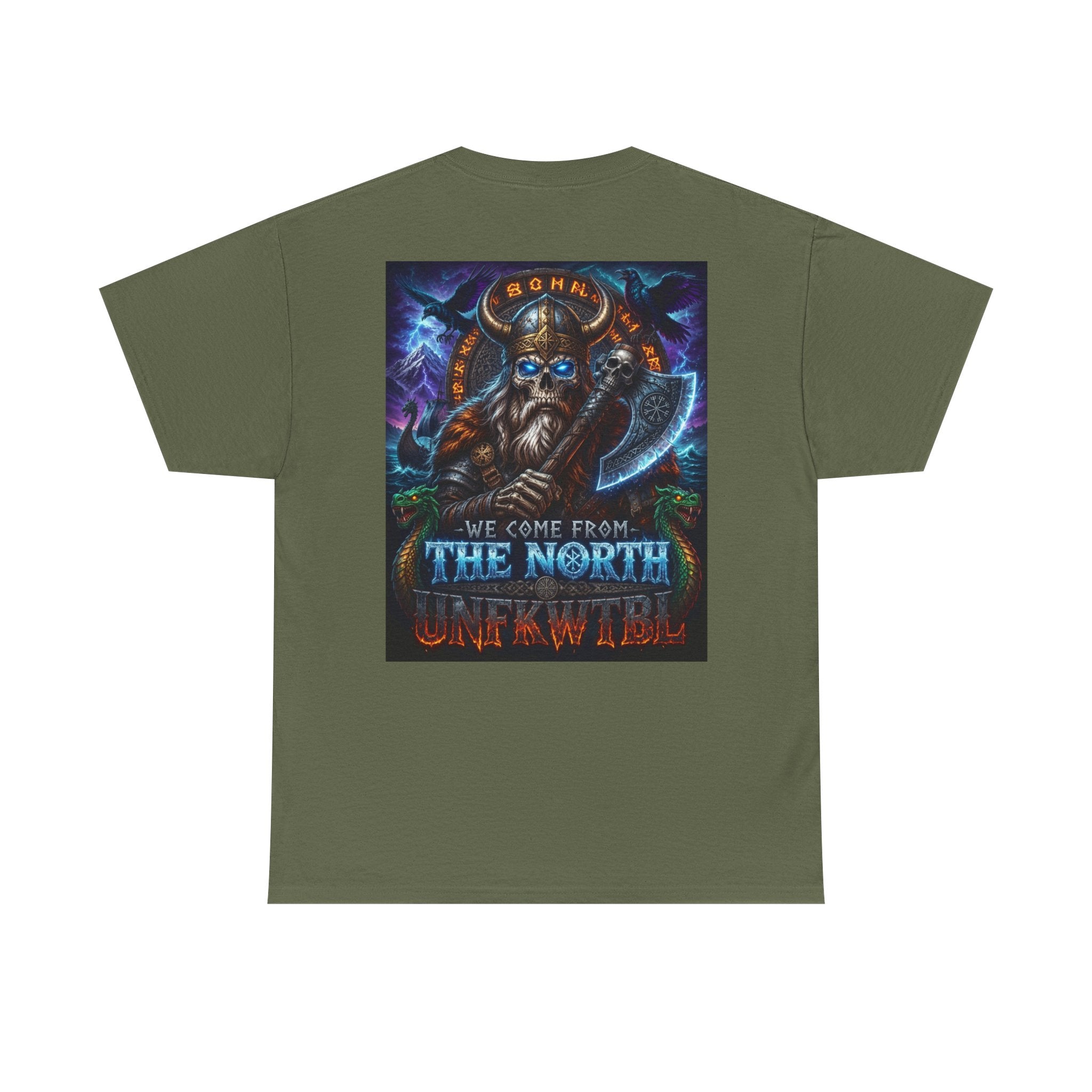 Viking Axe T-Shirt — "We Come From The North, Unafraid" Heavy Cotton Tee