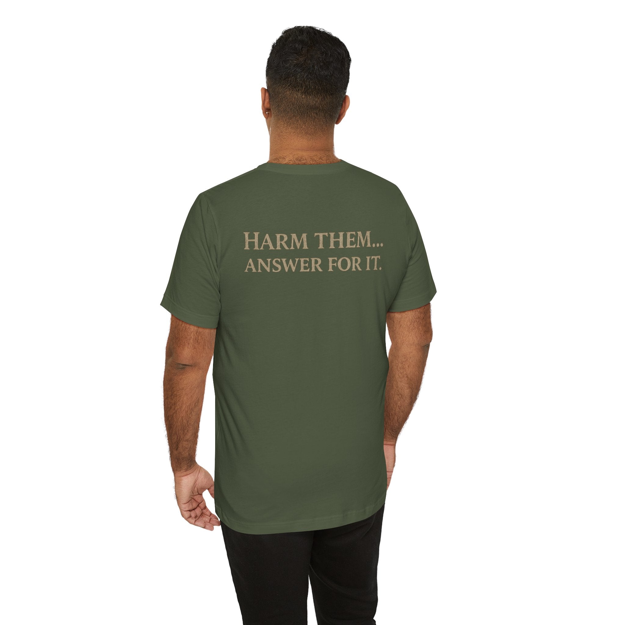 Protect the Innocent Skull Tee — "Harm Them... Answer For It." Statement T-Shirt
