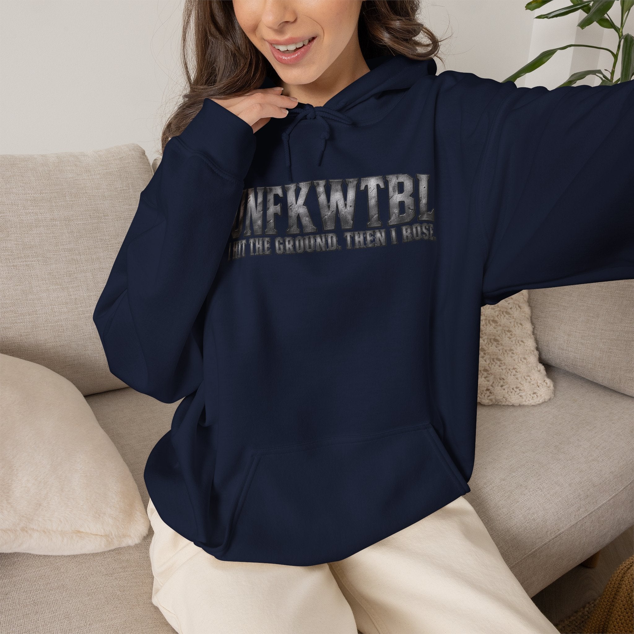 Hoodie — UNFKWTBL "I Beat The Odds" Vintage College Style