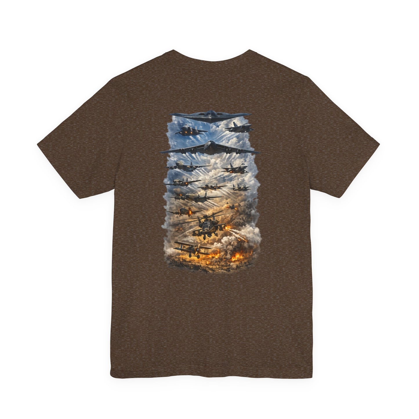 Aerial Squadrons Graphic Tee — Vintage Military Plane Sunset T-Shirt
