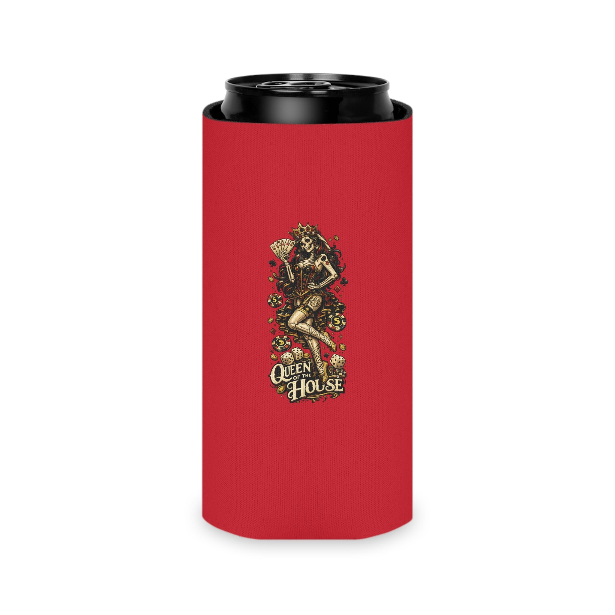 Can Cooler — "Stay Cold, Remain Unfkwtbl" Retro Pinup Skull Design