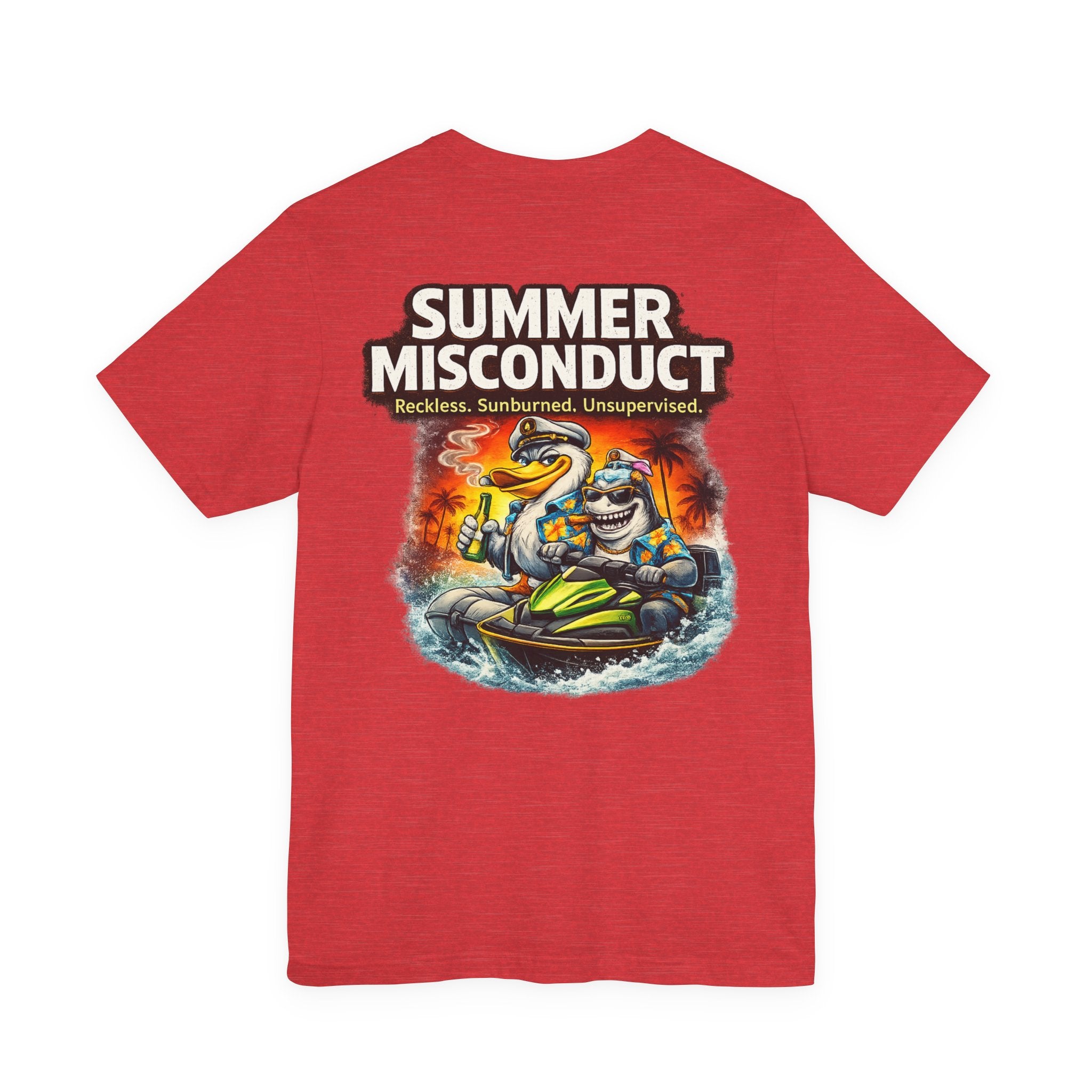 Summer Misconduct Jet Ski T‑Shirt — Reckless Sunburned Unsupervised Beach Tee