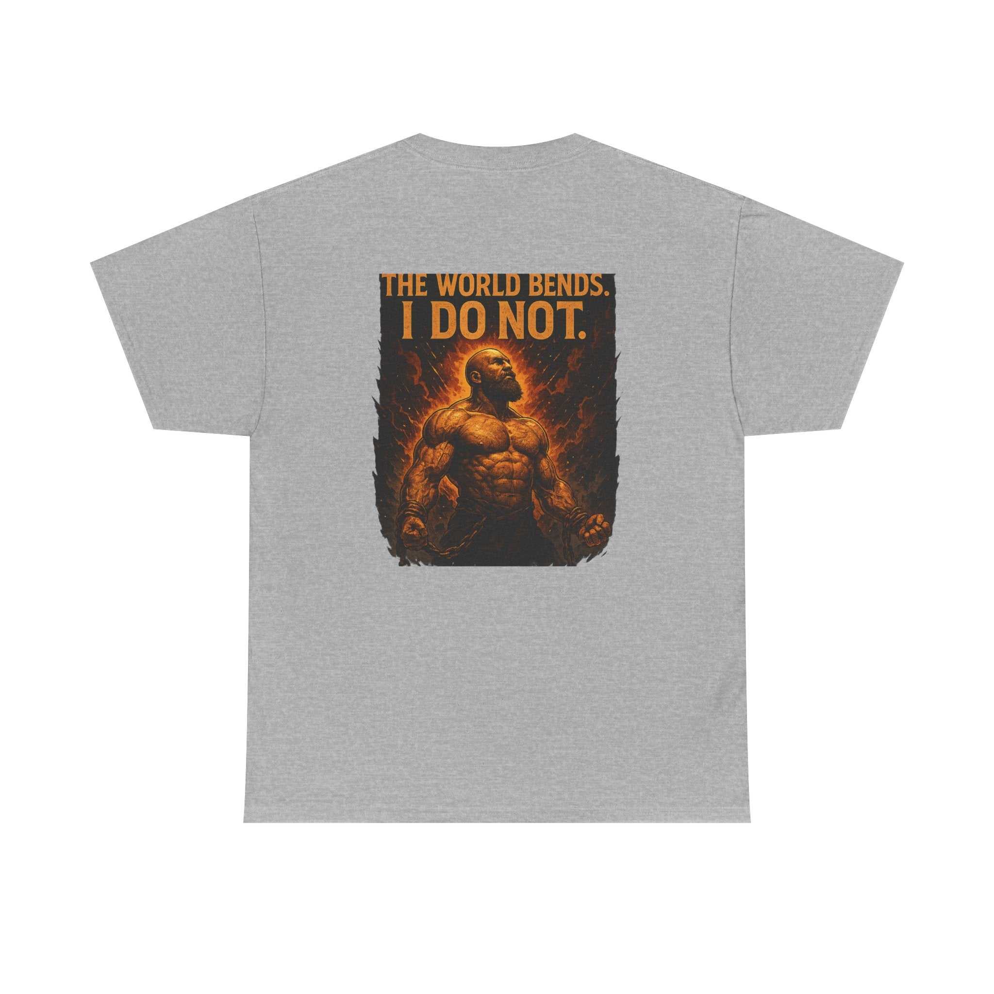 Unisex Heavy Cotton Tee with bold skull graphic, edgy comfortable statement shirt for casual wear and gifting