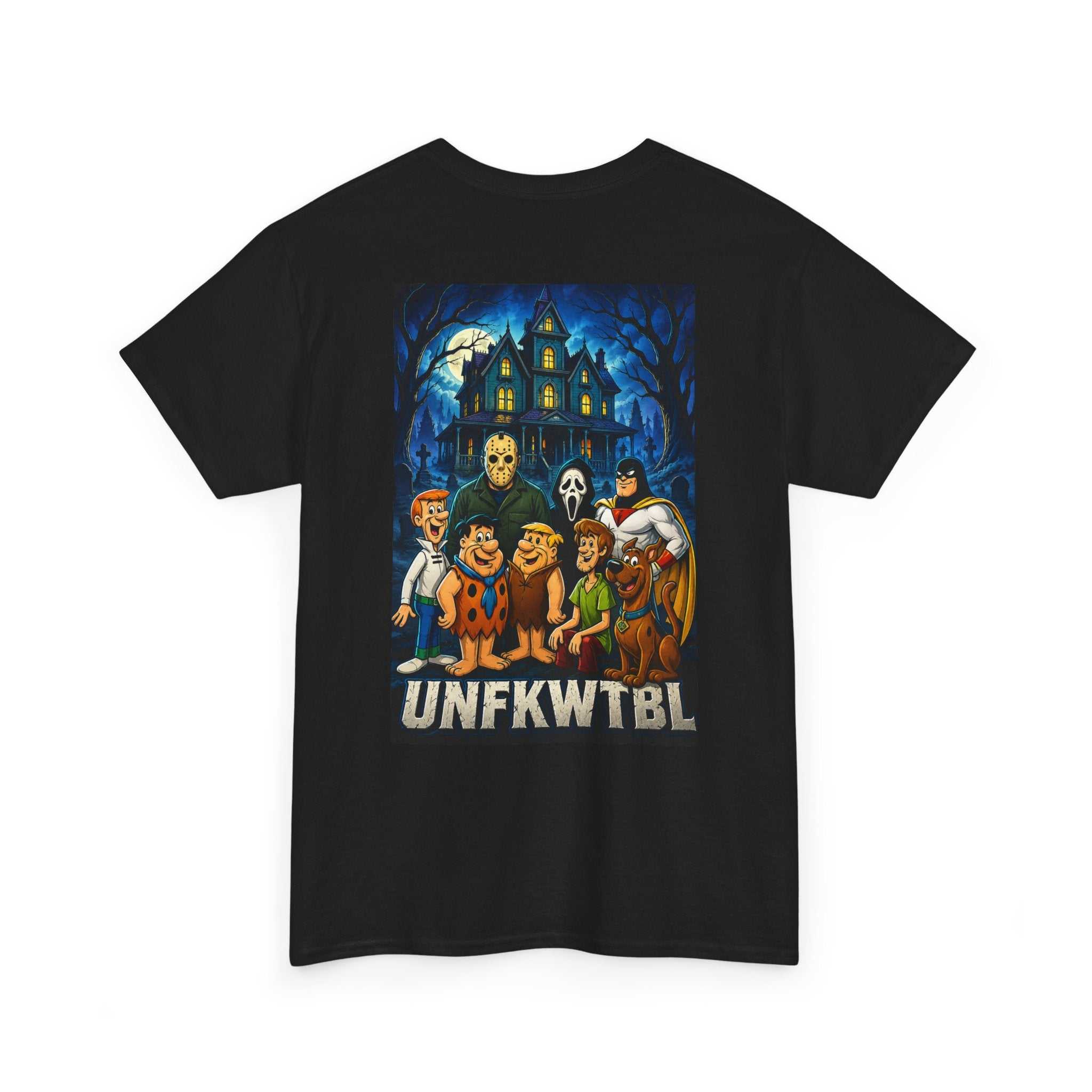 Scooby-Style Haunted Crew T-Shirt — Retro Mystery Mansion Graphic