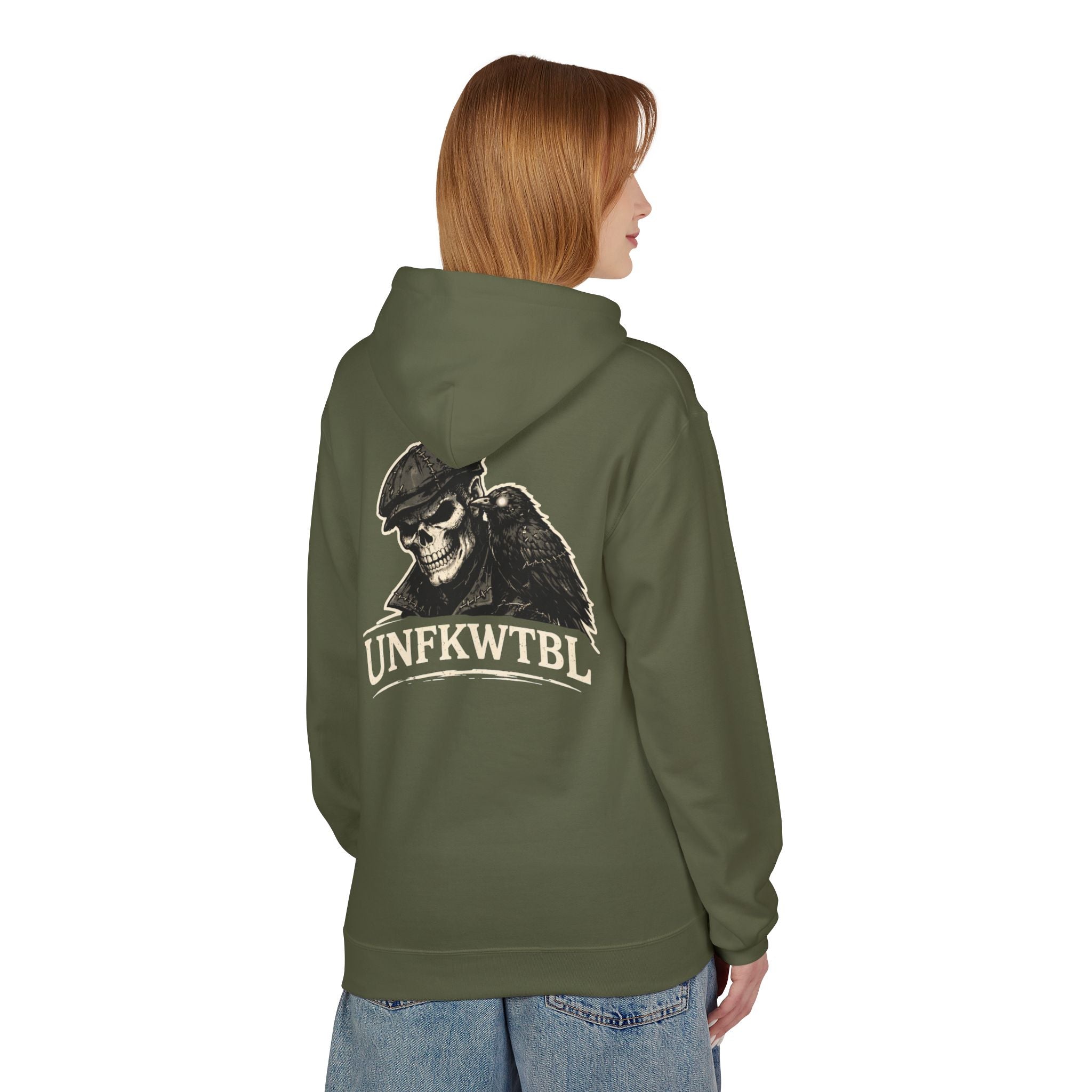 Skull & Raven "UNFKWTBL" Hoodie — Gothic Streetwear Pullover