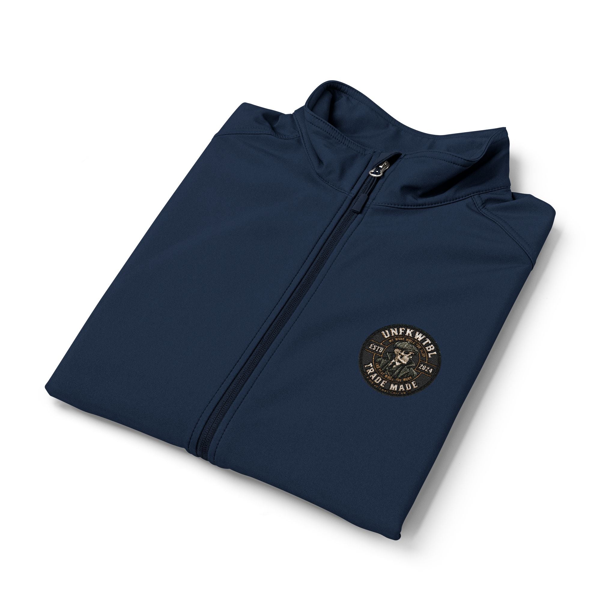 Embroidered 'Peaky Blinder' Skeleton Floral Crest Soft Shell Vest