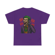 UNFKWTBL JOKER purple t-shirt with colorful Joker graphic and laughing text design