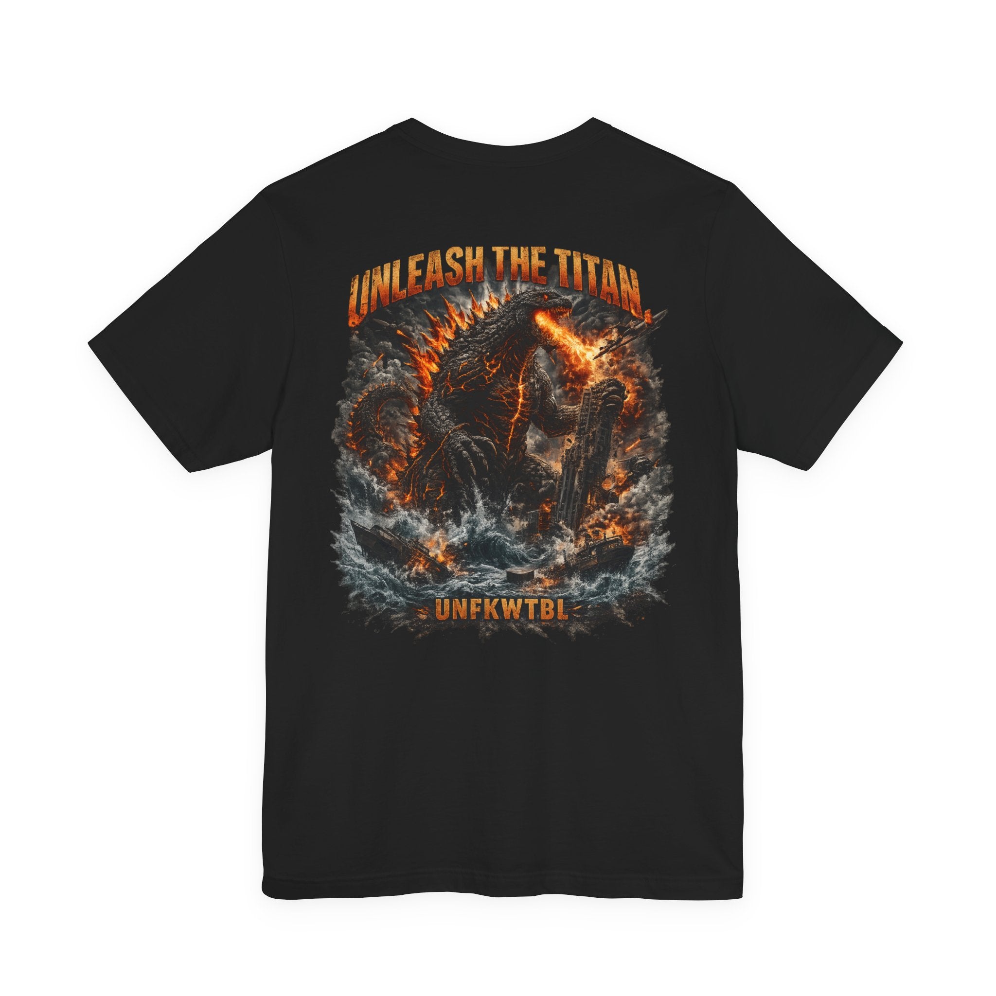 Titan Unleashed Graphic Tee — 'Unleash the Titan' Fire Kraken T‑Shirt