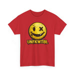 Graphic Tee — Distressed Yellow Smiley Face 