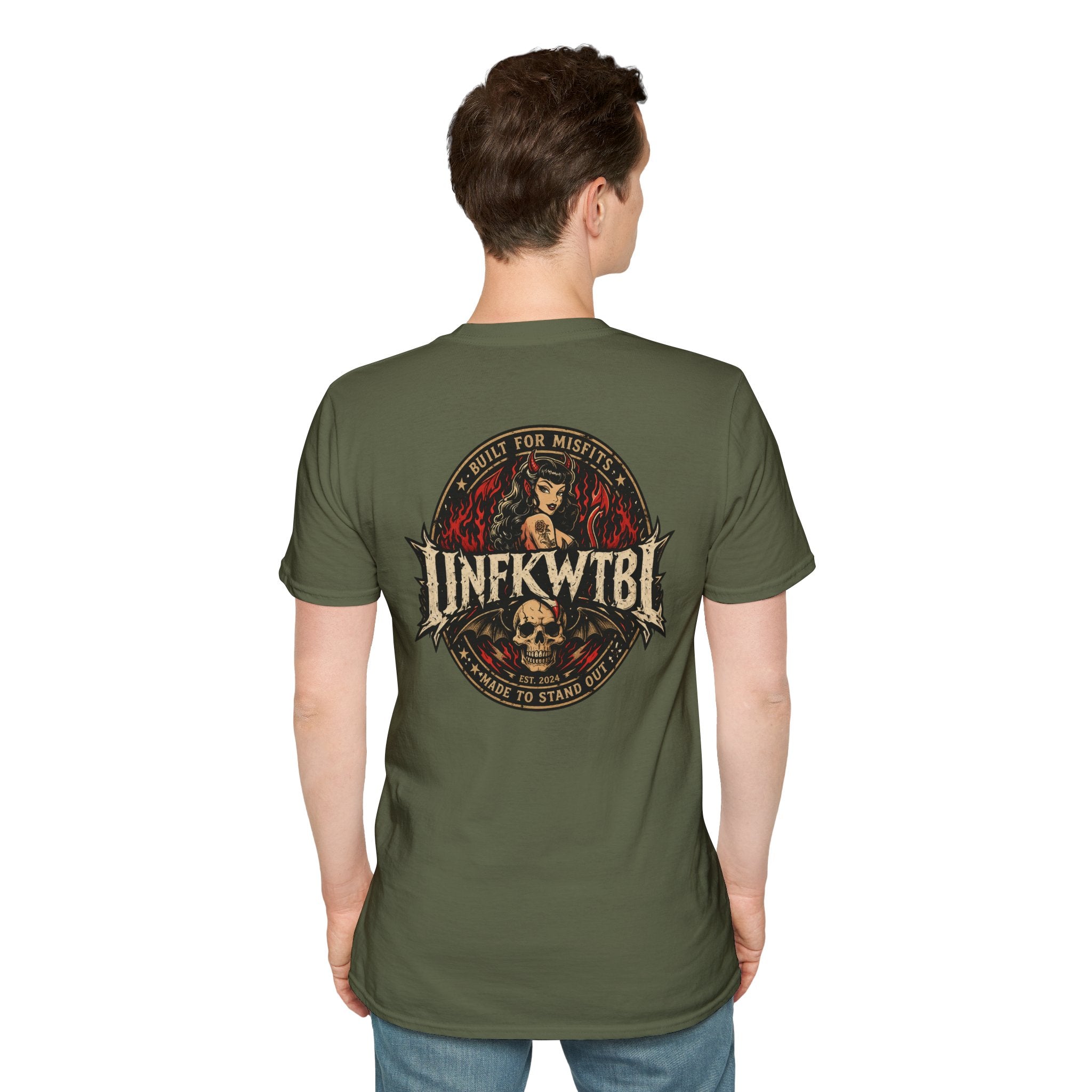 Graphic T-Shirt — 'UNFKWTBL' Vintage Rock Skull Design