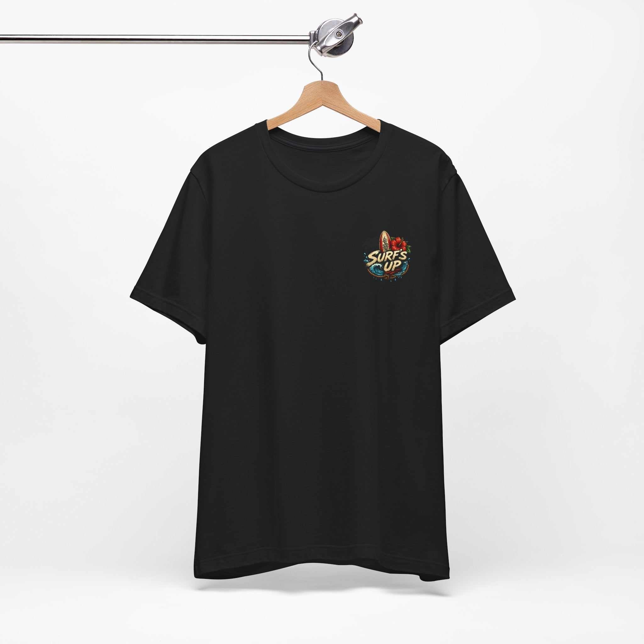 Hawaiian Surfboard T‑Shirt with vibrant surfboard and hula girl graphic on breathable cotton tee