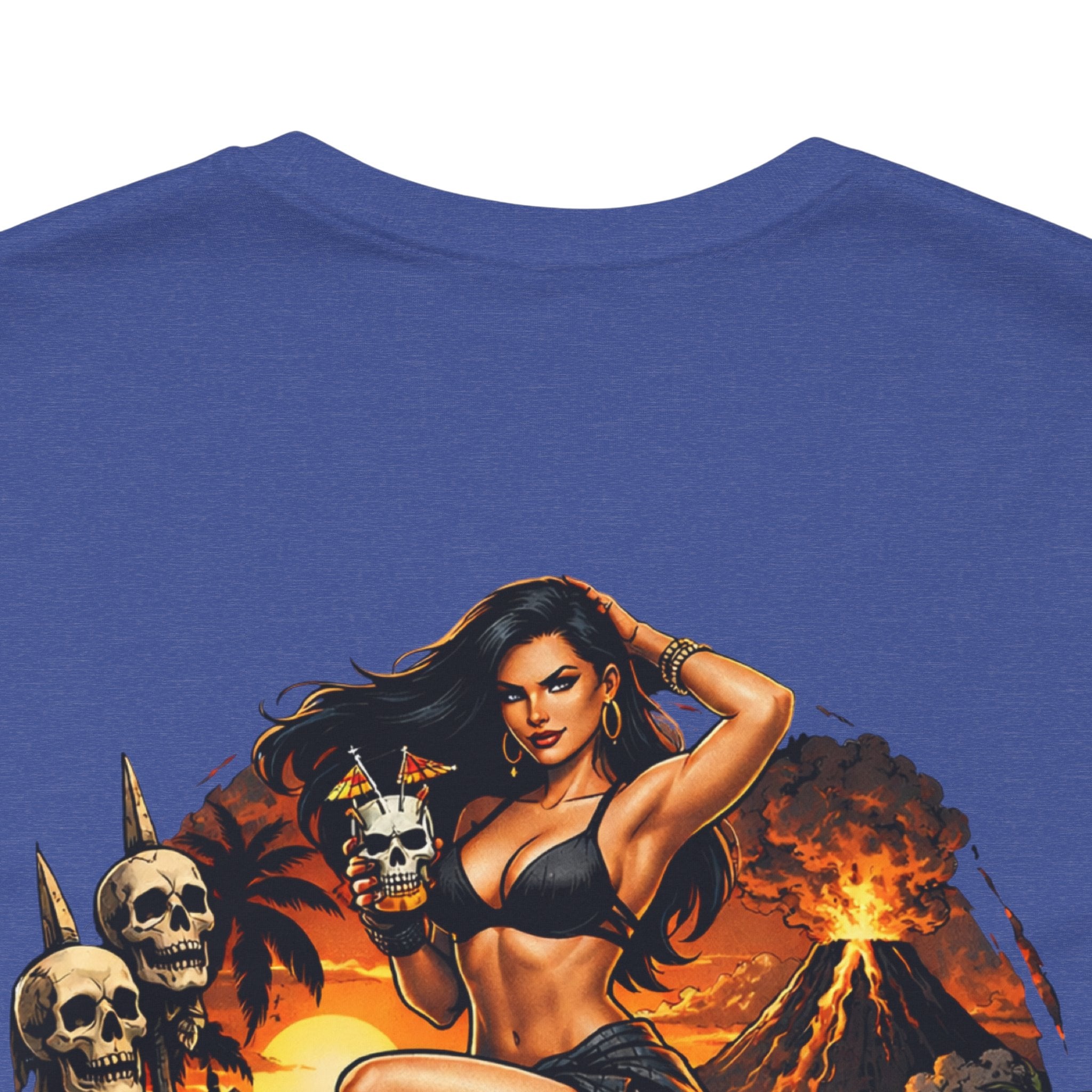 Paradise Has a Price T-Shirt — Tropical Pinup Skull Island Graphic Tee