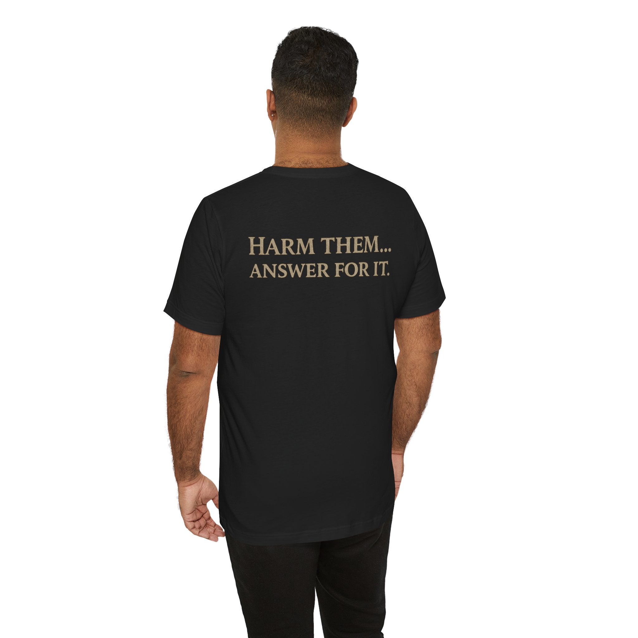 Protect the Innocent Skull Tee — "Harm Them... Answer For It." Statement T-Shirt