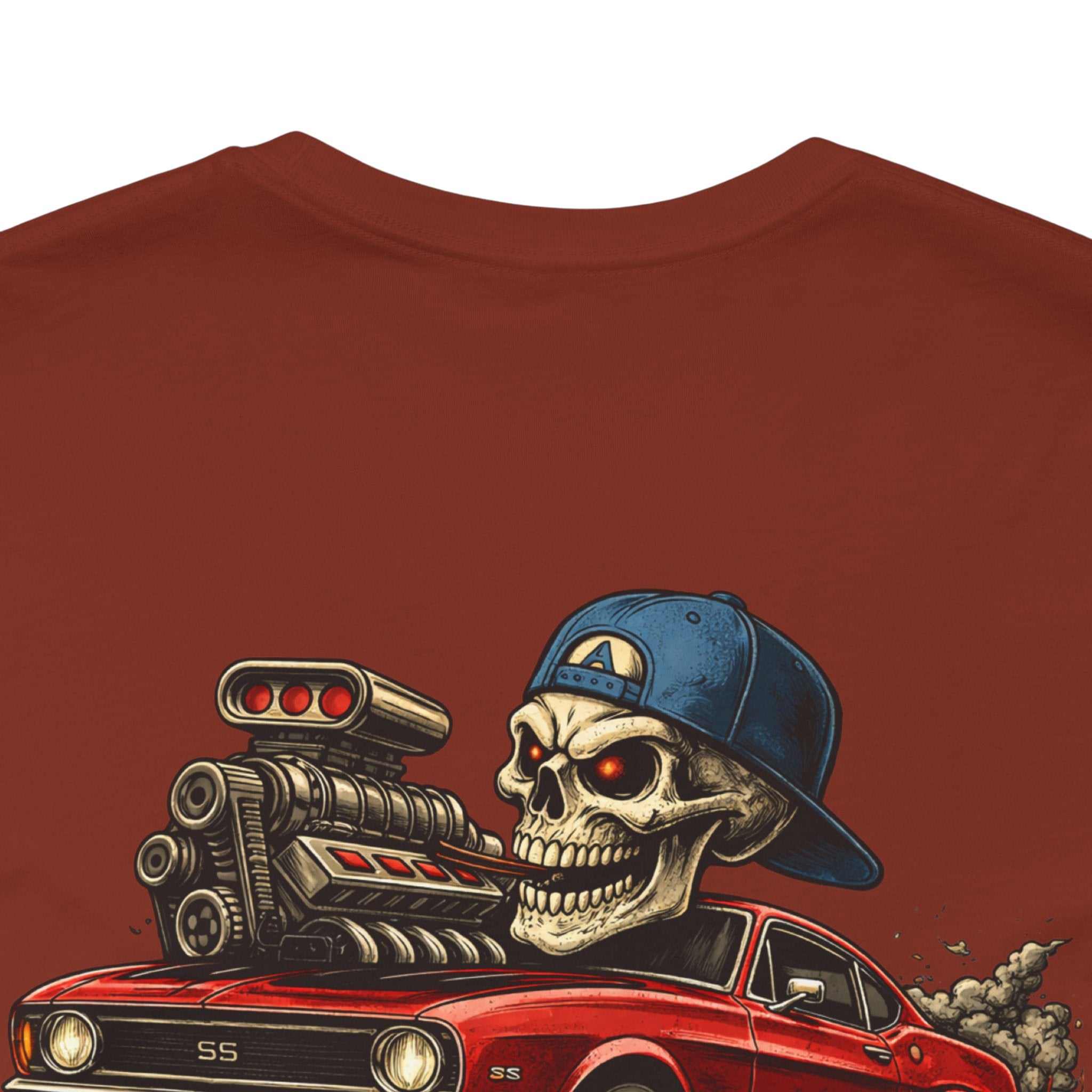 Full Throttle Till The End Tee — Skull Muscle Car Graphic T-Shirt