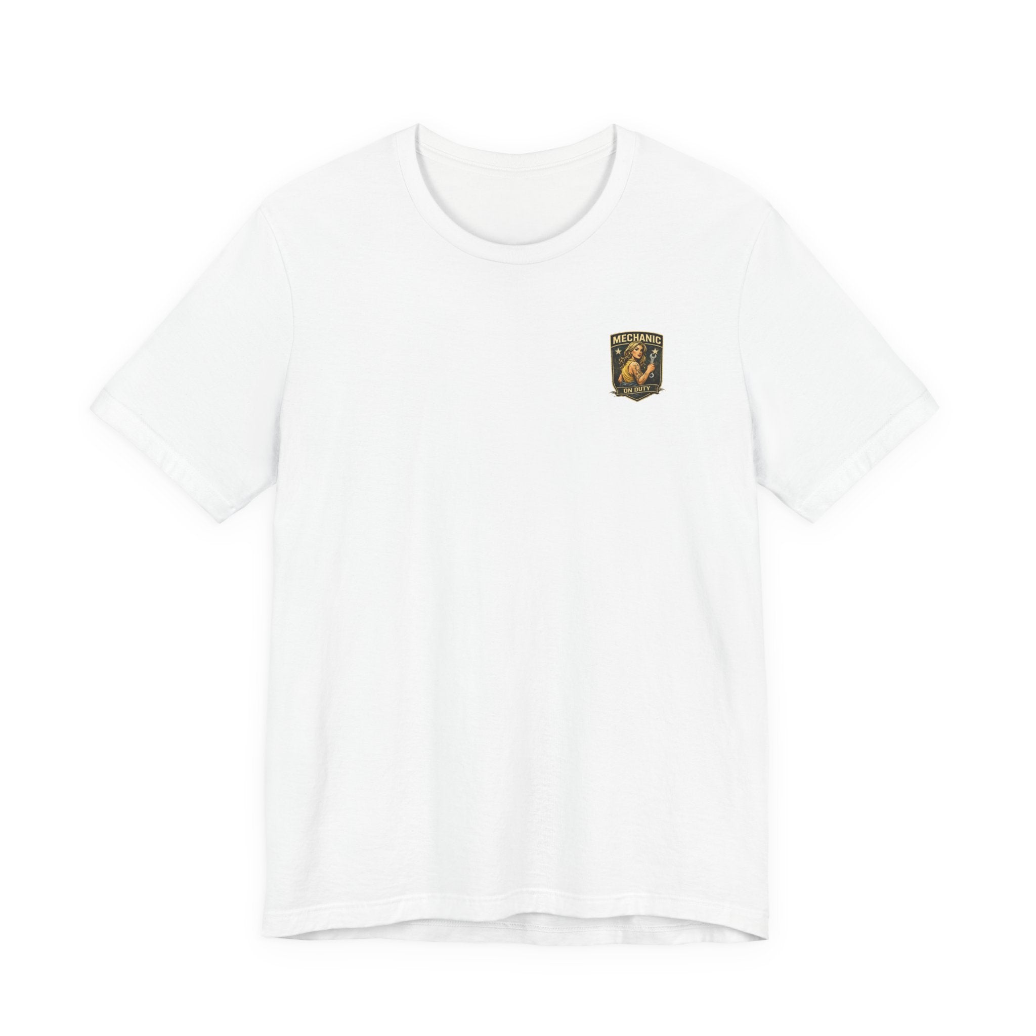 Mechanic On Duty Tee — Vintage Pinup Garage Shirt