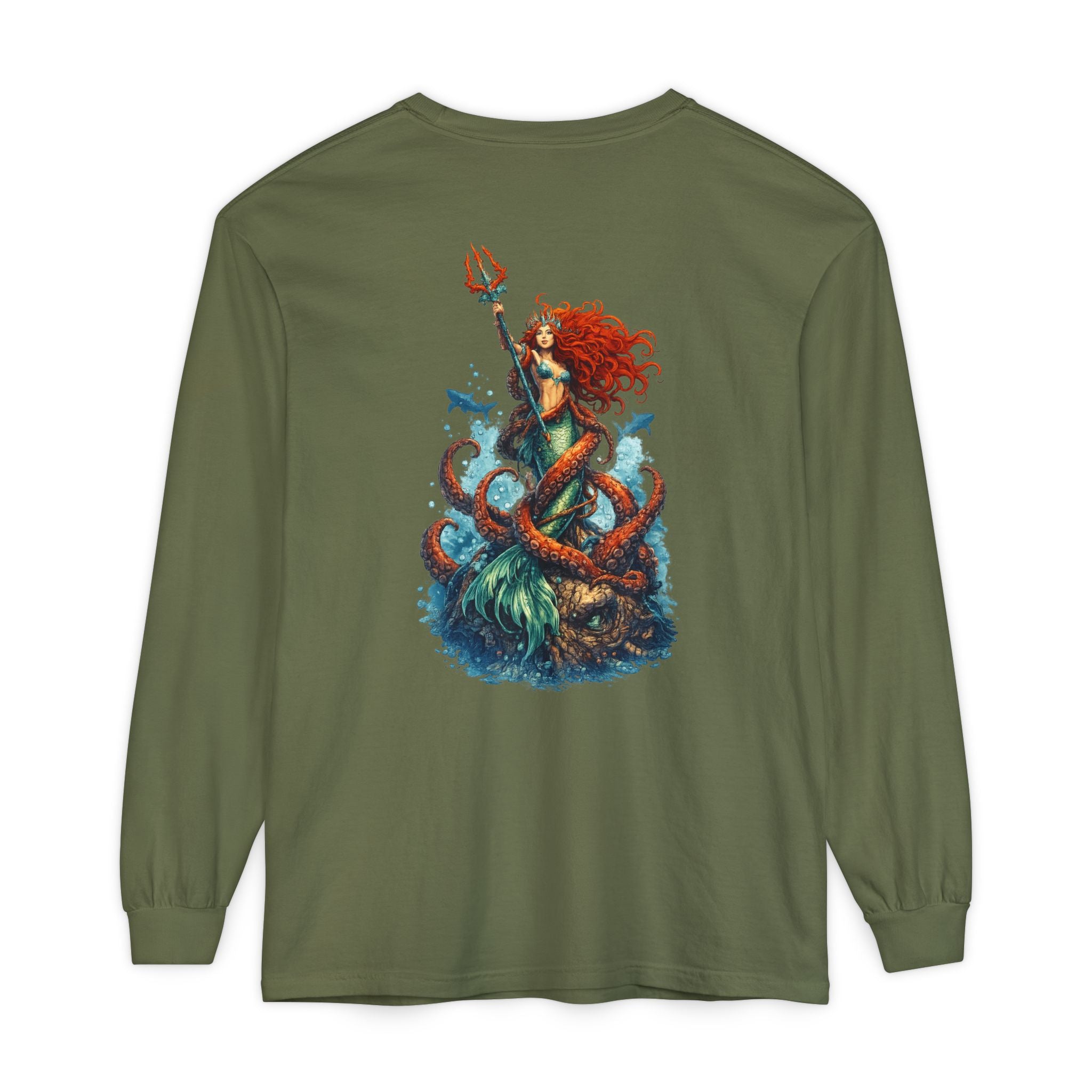 Mermaid & Kraken Graphic Long Sleeve Tee