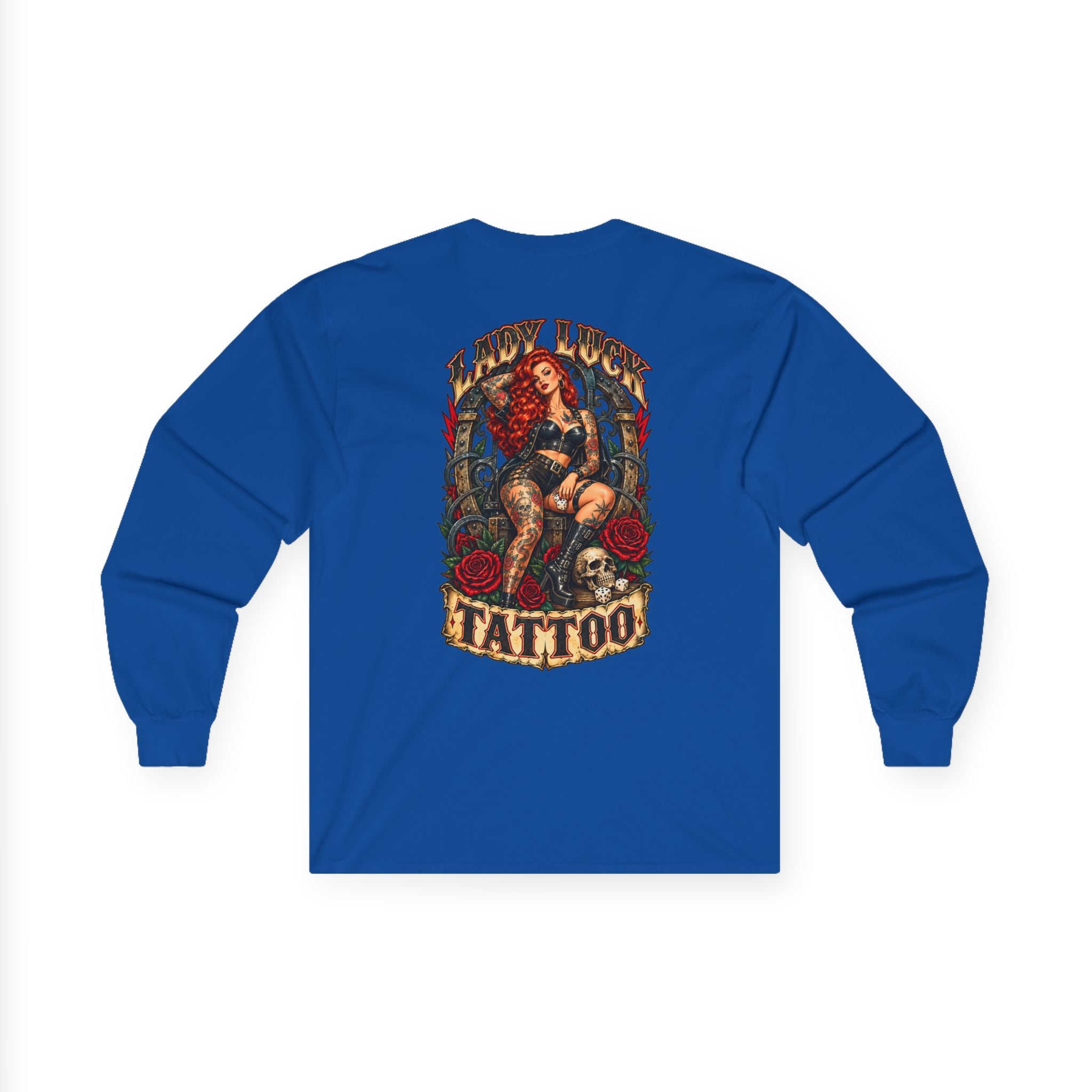 Lady Luck Tattoo Rebel Pinup Long-Sleeve Tee