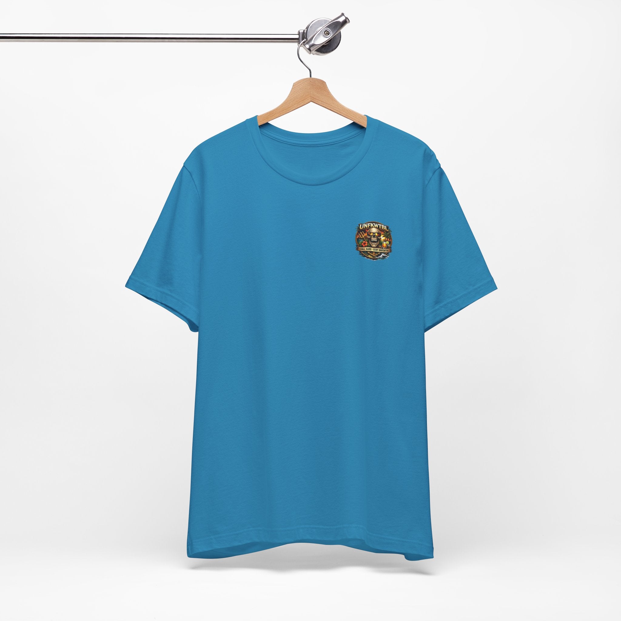 Island State of Mind Graphic Tee — "Stay UNFKWTBL" Tropical Hula Girl Shirt