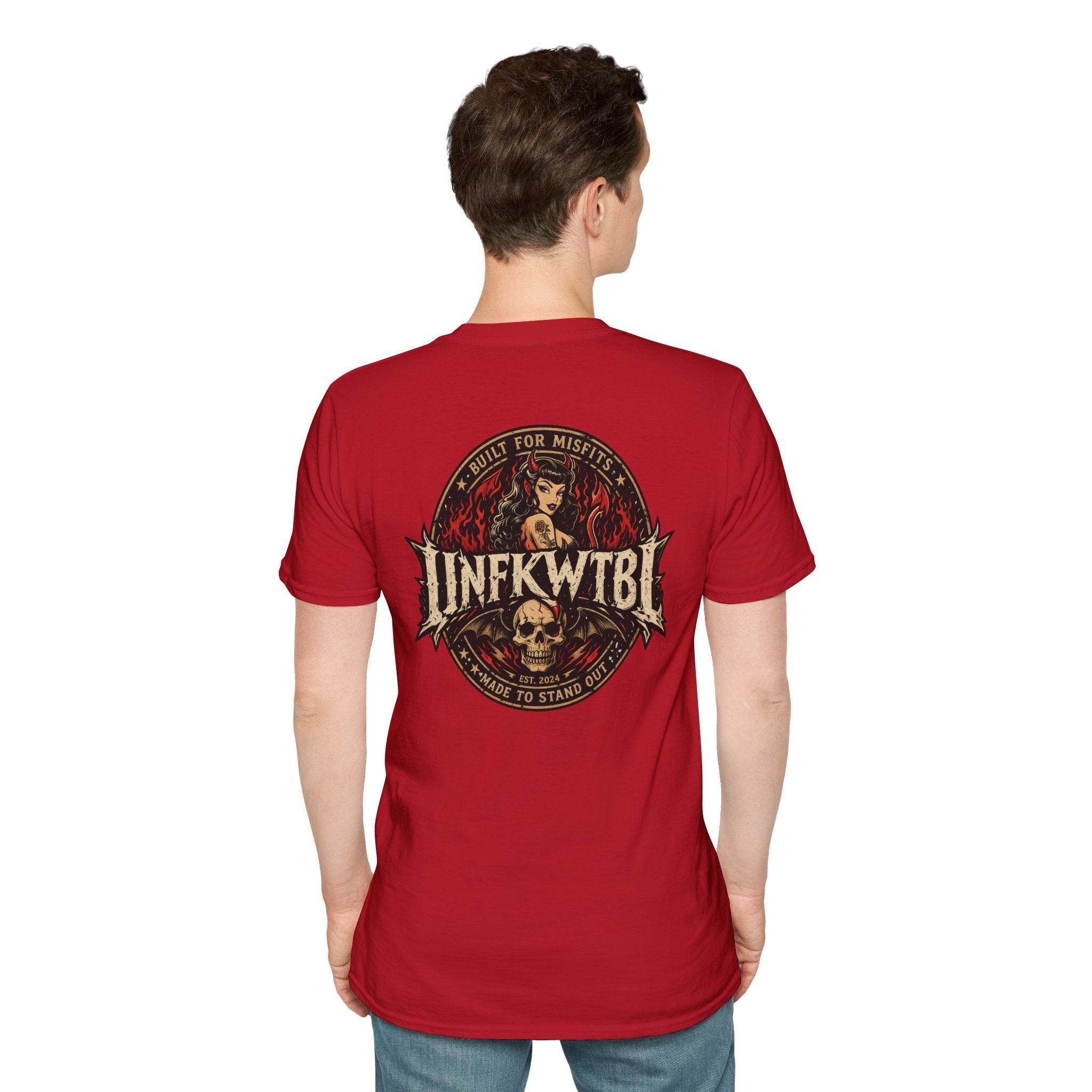 Graphic T-Shirt — 'UNFKWTBL' Vintage Rock Skull Design