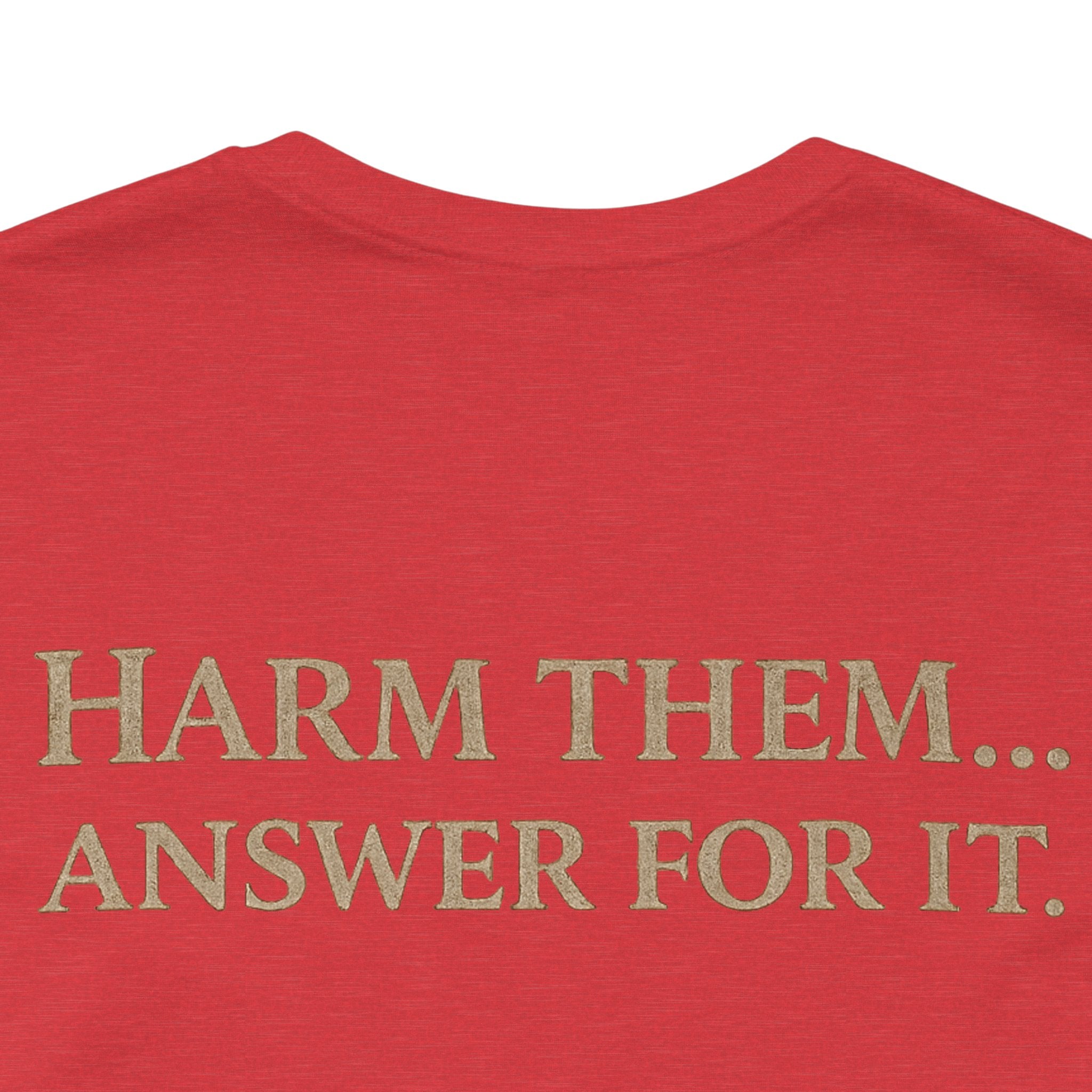 Protect the Innocent Skull Tee — "Harm Them... Answer For It." Statement T-Shirt