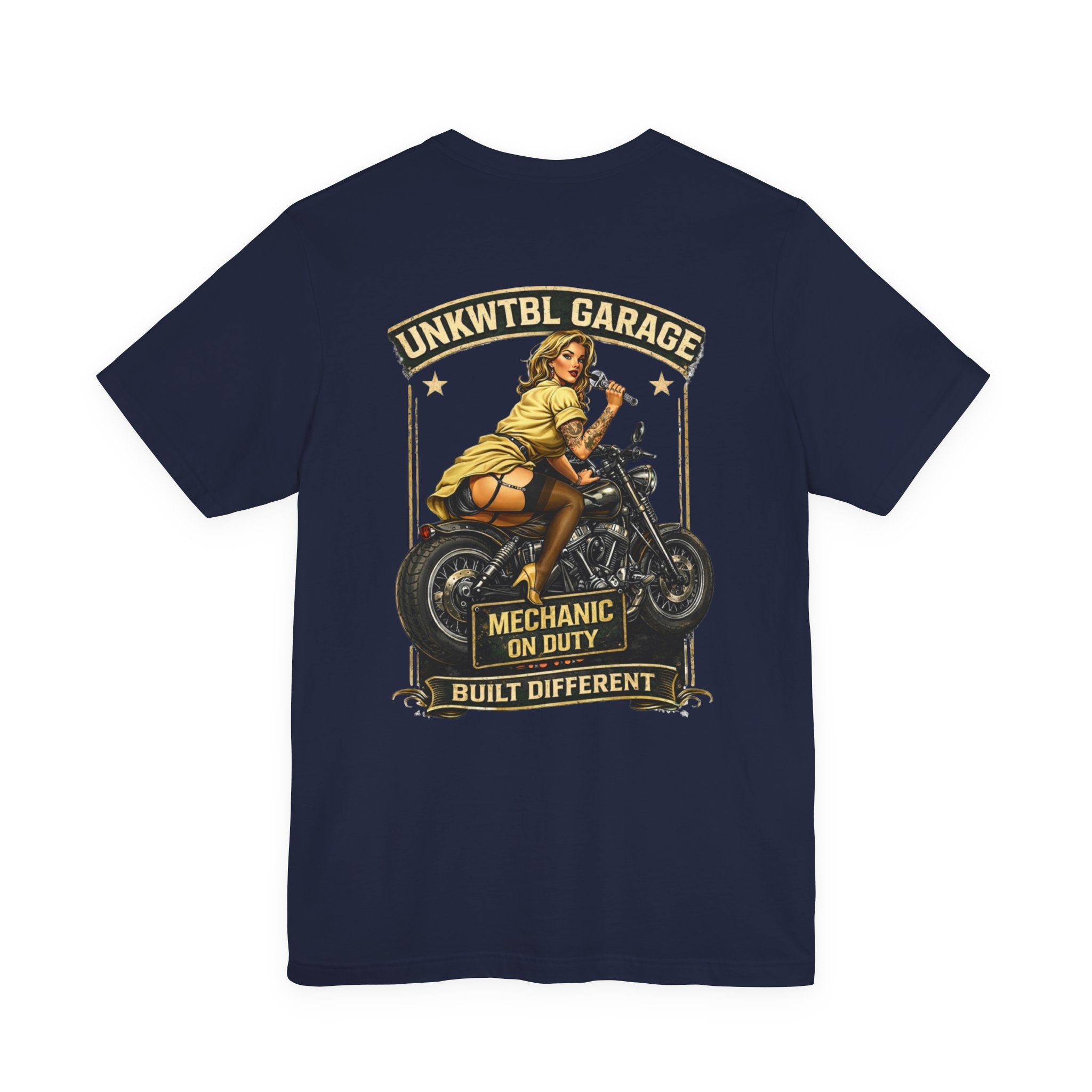 Mechanic On Duty Motorcycle Tee — Pinup Garage Vintage T-Shirt