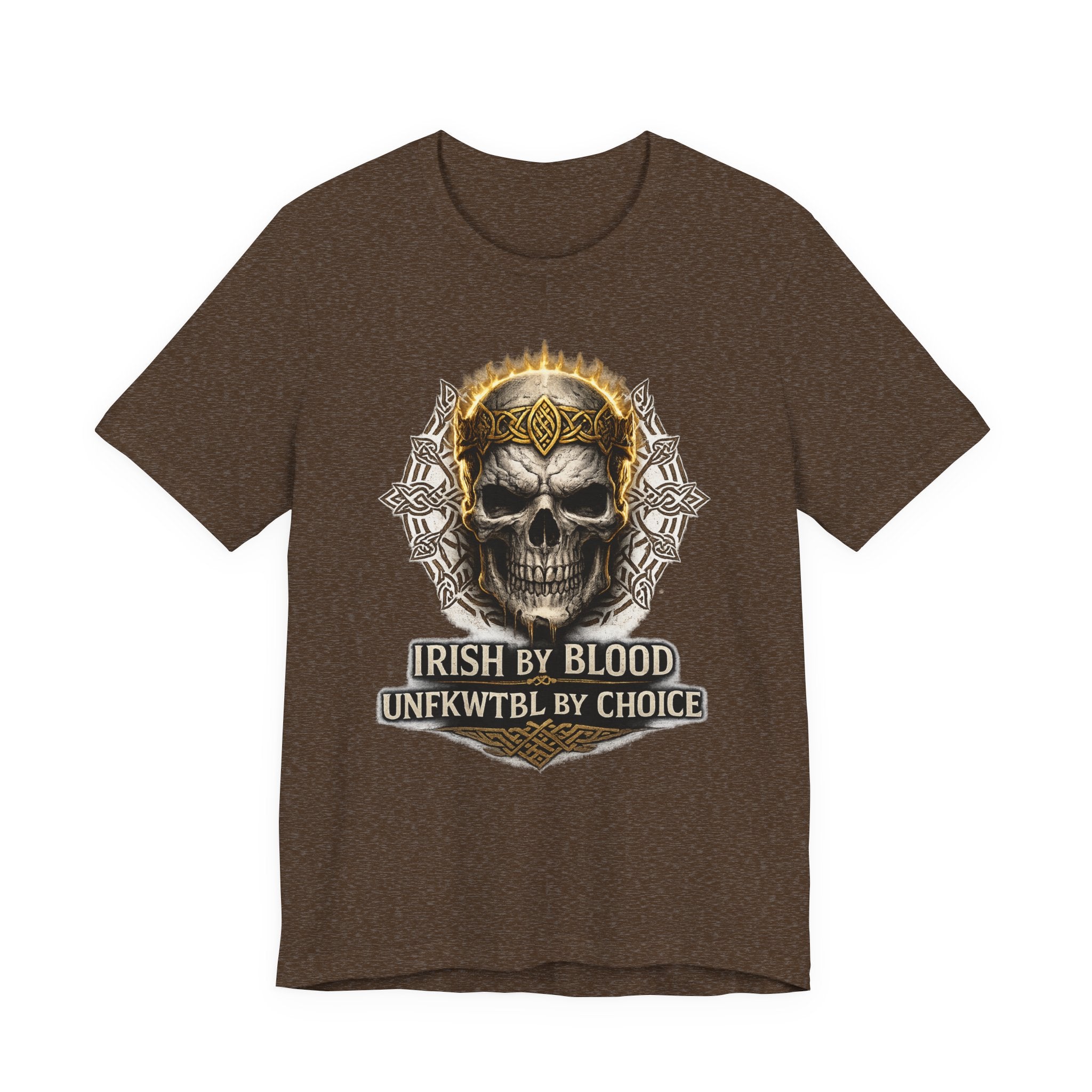 Skull Irish Tee — "Irish by Blood, Unfkwtbl by Choice" Graphic T-Shirt