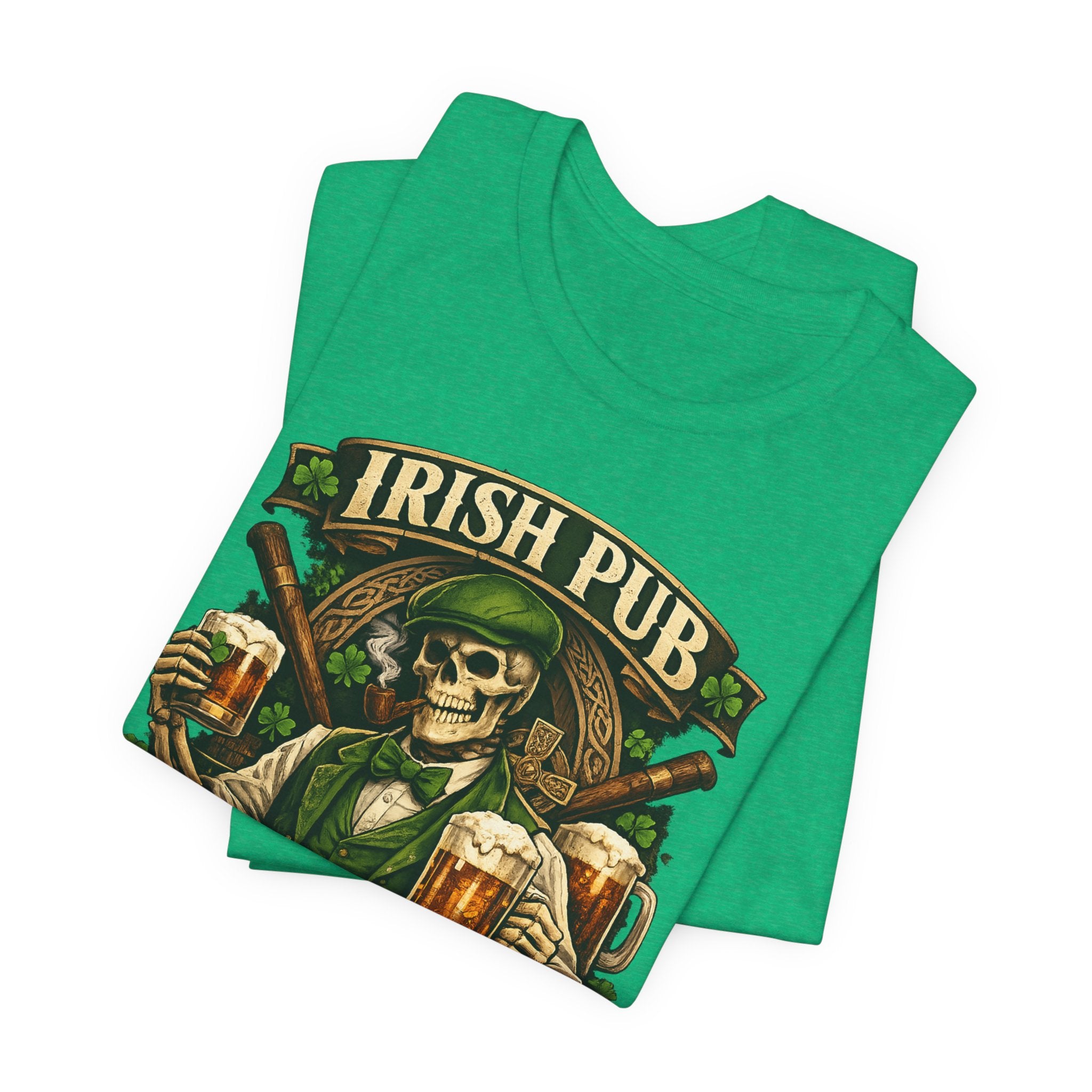 Irish Pub Skull T‑Shirt — "Raise a Toast, Raise Some Hell" St. Patrick’s Day Tee