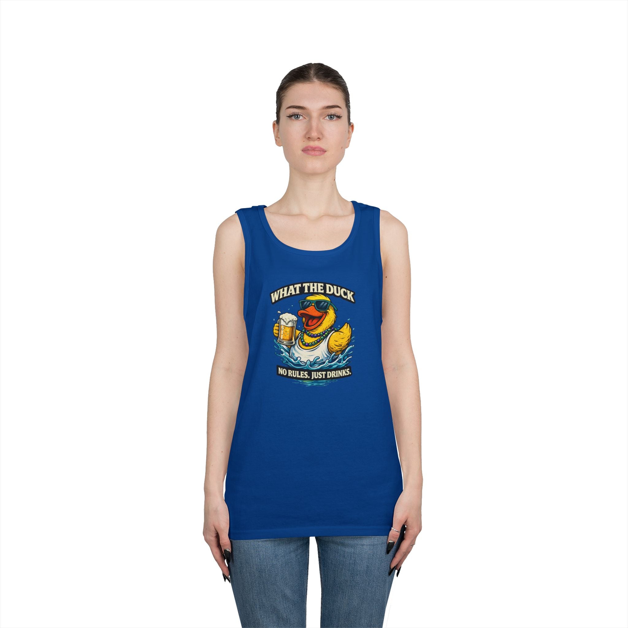 What the Duck Tank Top — Funny Rubber Duck Beer Graphic Tank