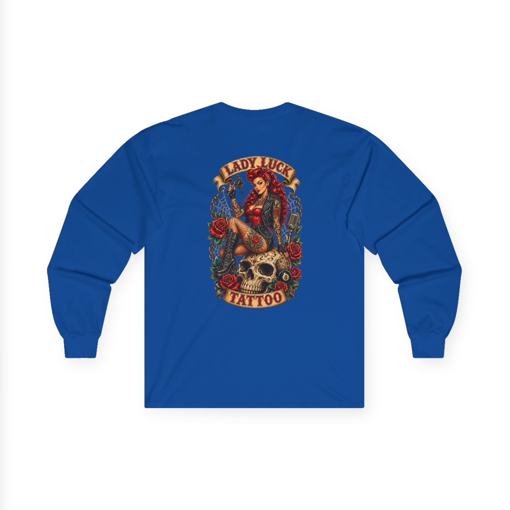 Lady Luck Tattoo Skull Queen Long-Sleeve Tee