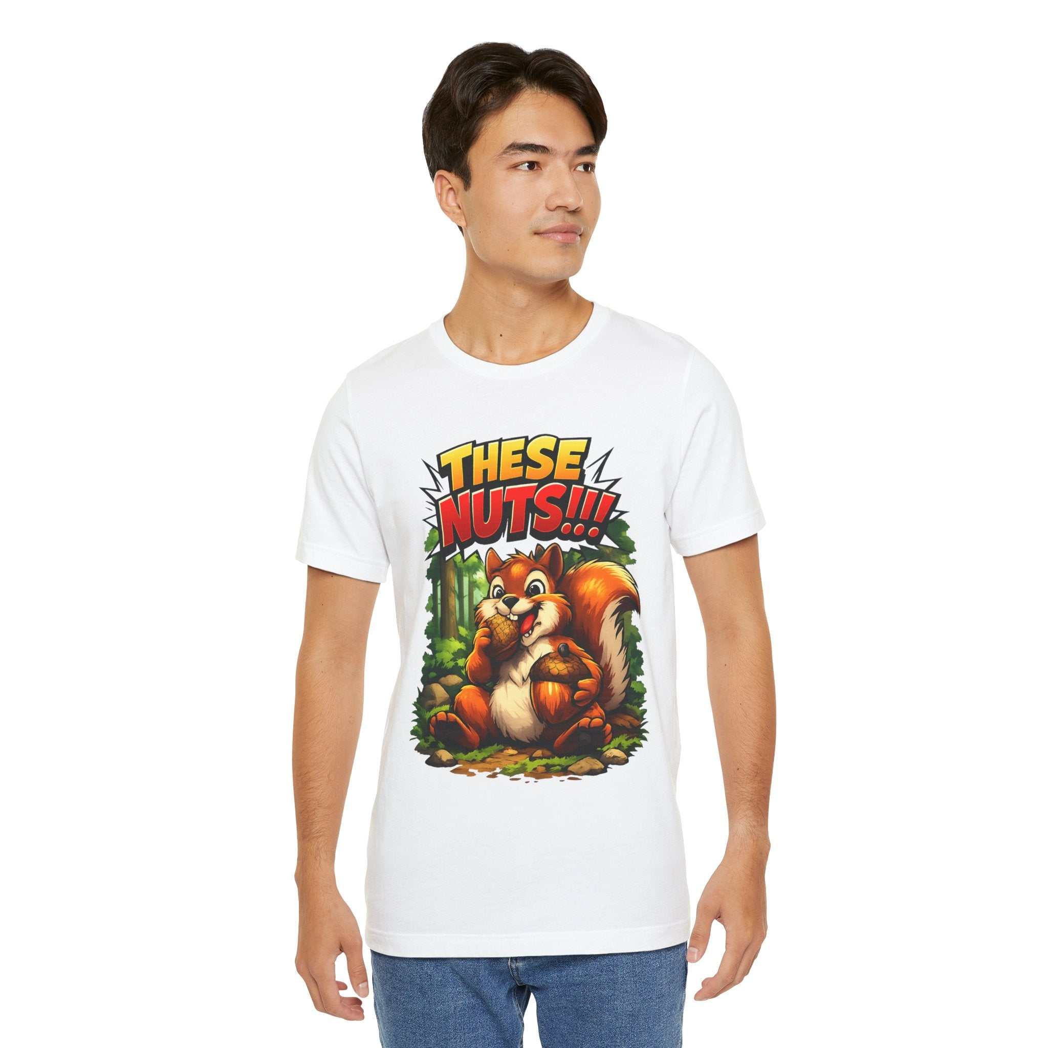 Graphic T-Shirt - Playful Squirrel Woodland Design for Casual Wear