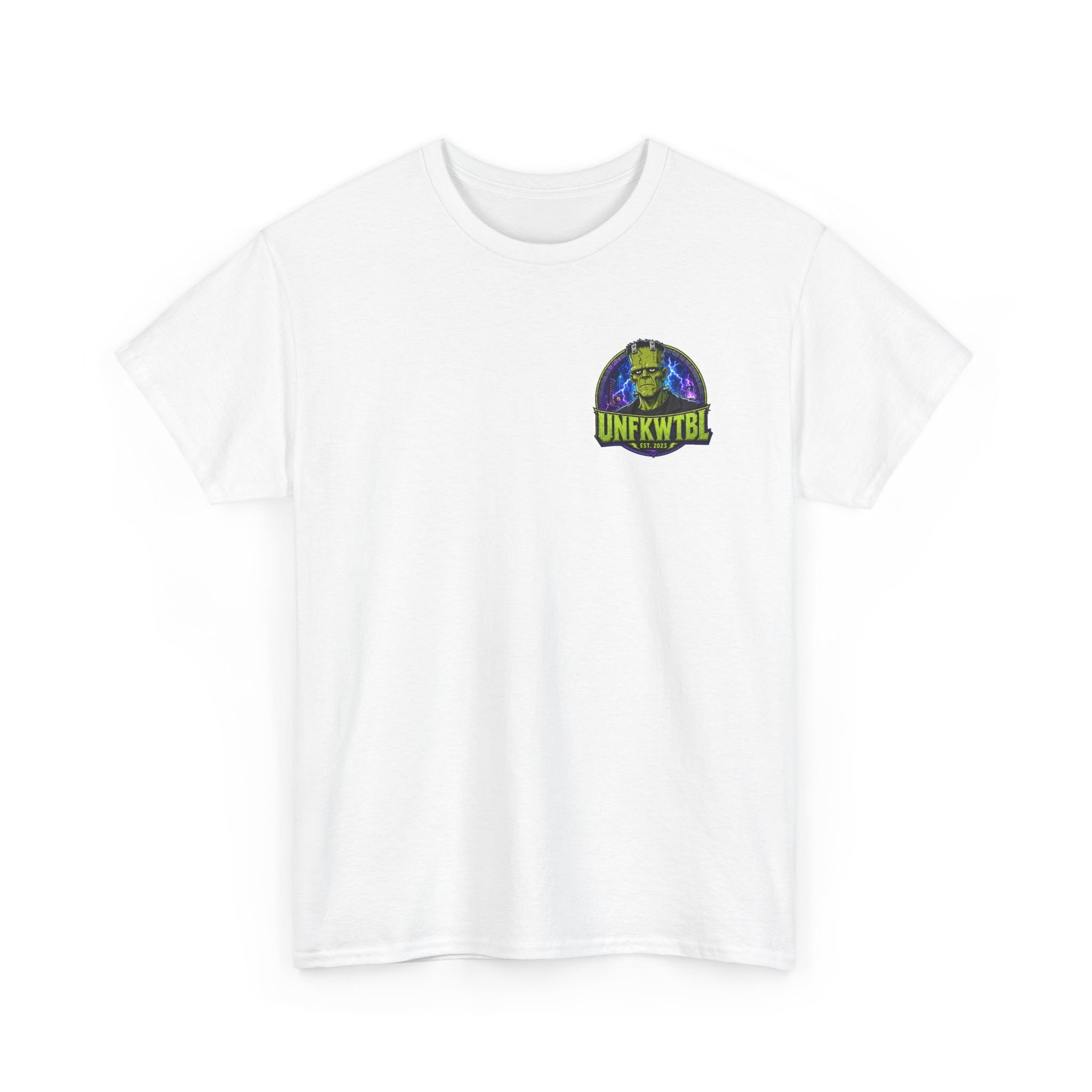 Frankenstein Lab Graphic Tee — "UNFKWTBL" Horror Sci‑Fi T-Shirt