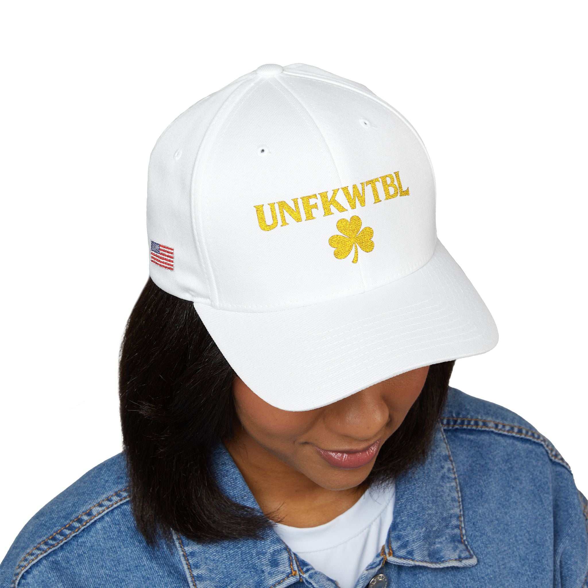 Embroidered 'UNFKWTBL' Clover Hat — Lucky Statement Baseball Cap