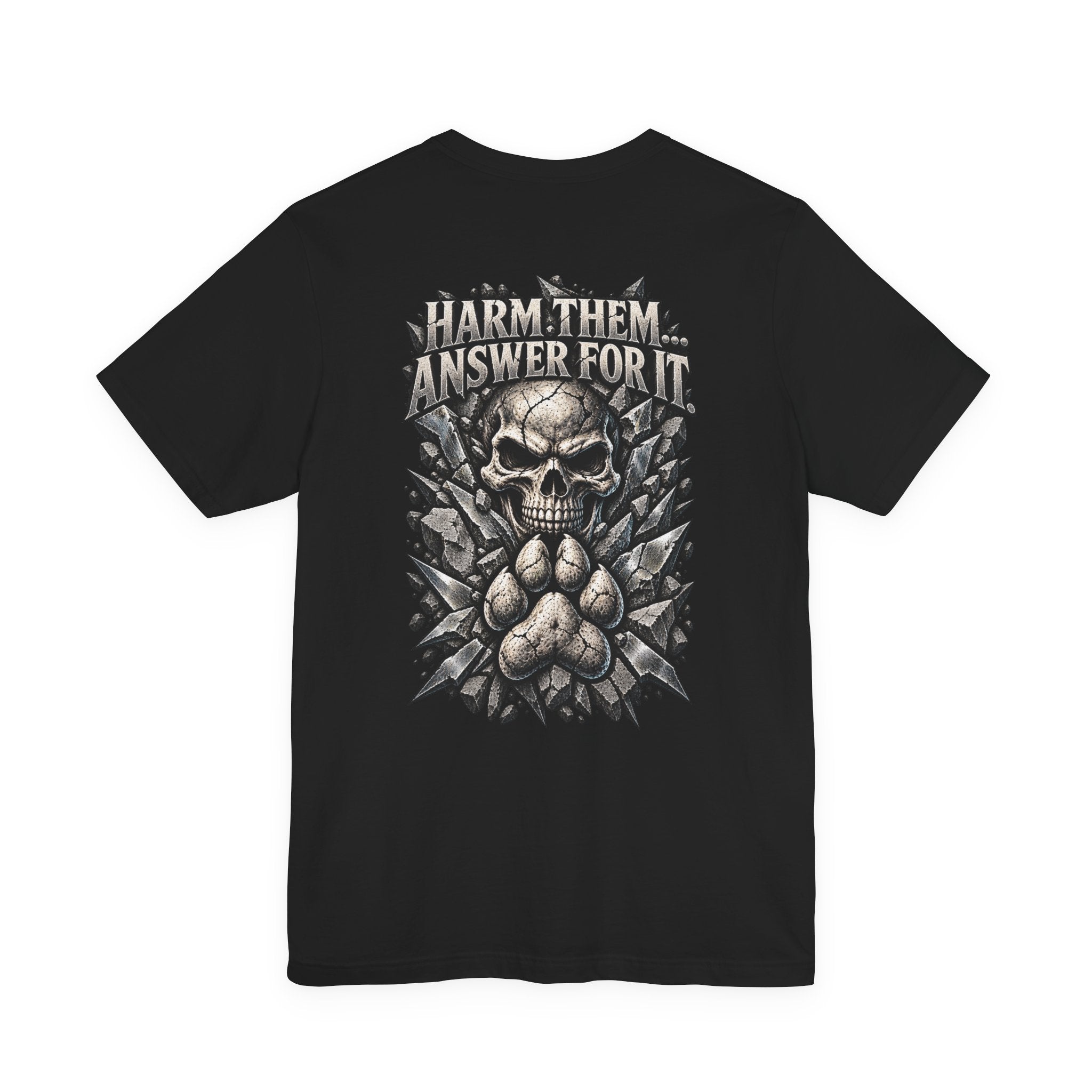 Protect the Innocent Skull Tee — "Harm Them... Answer For It." Statement T-Shirt