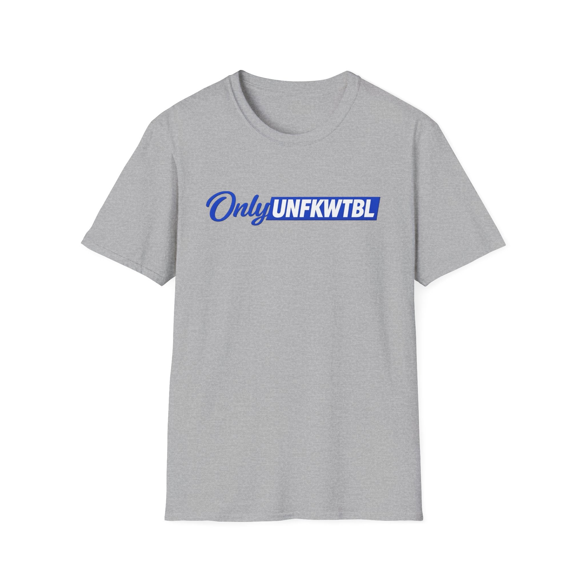 T-Shirt — "Only UNFKWTBL" Blue Script Logo Tee