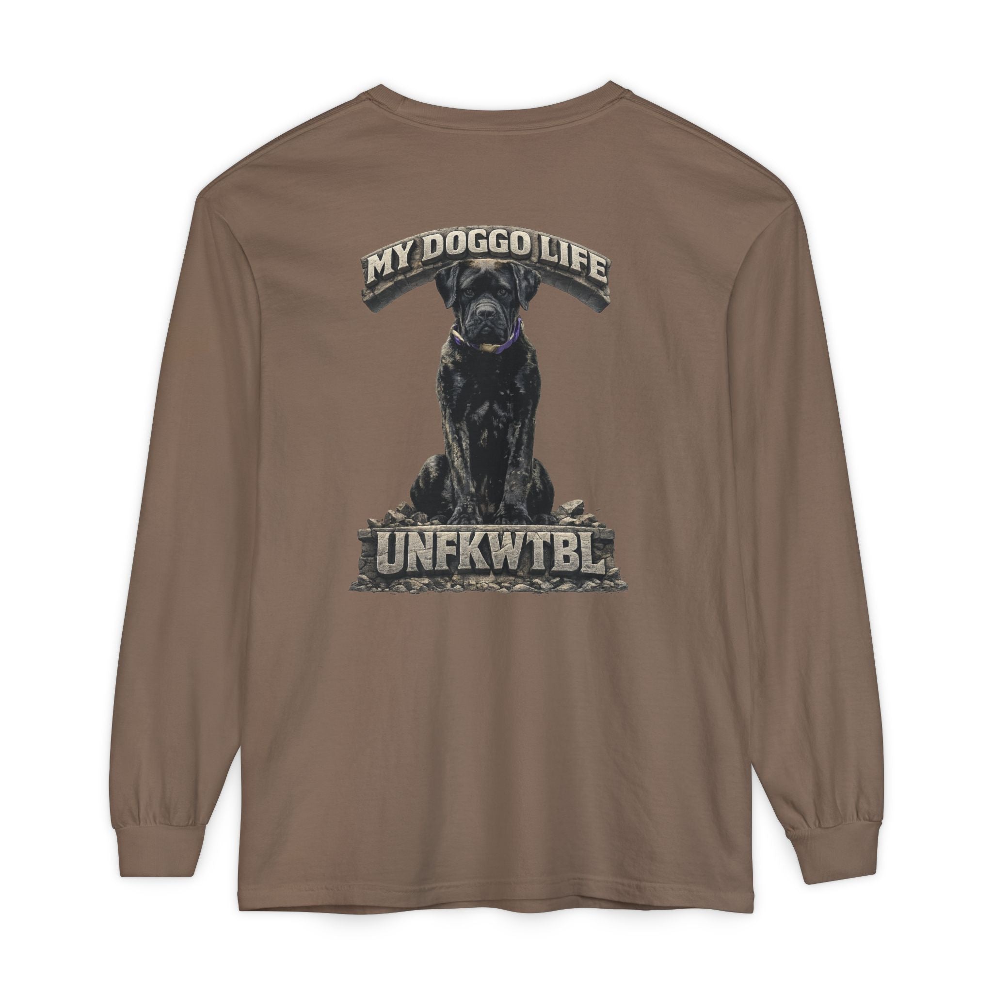 Long Sleeve T-Shirt — "My Doggo Life" Black Dog Graphic