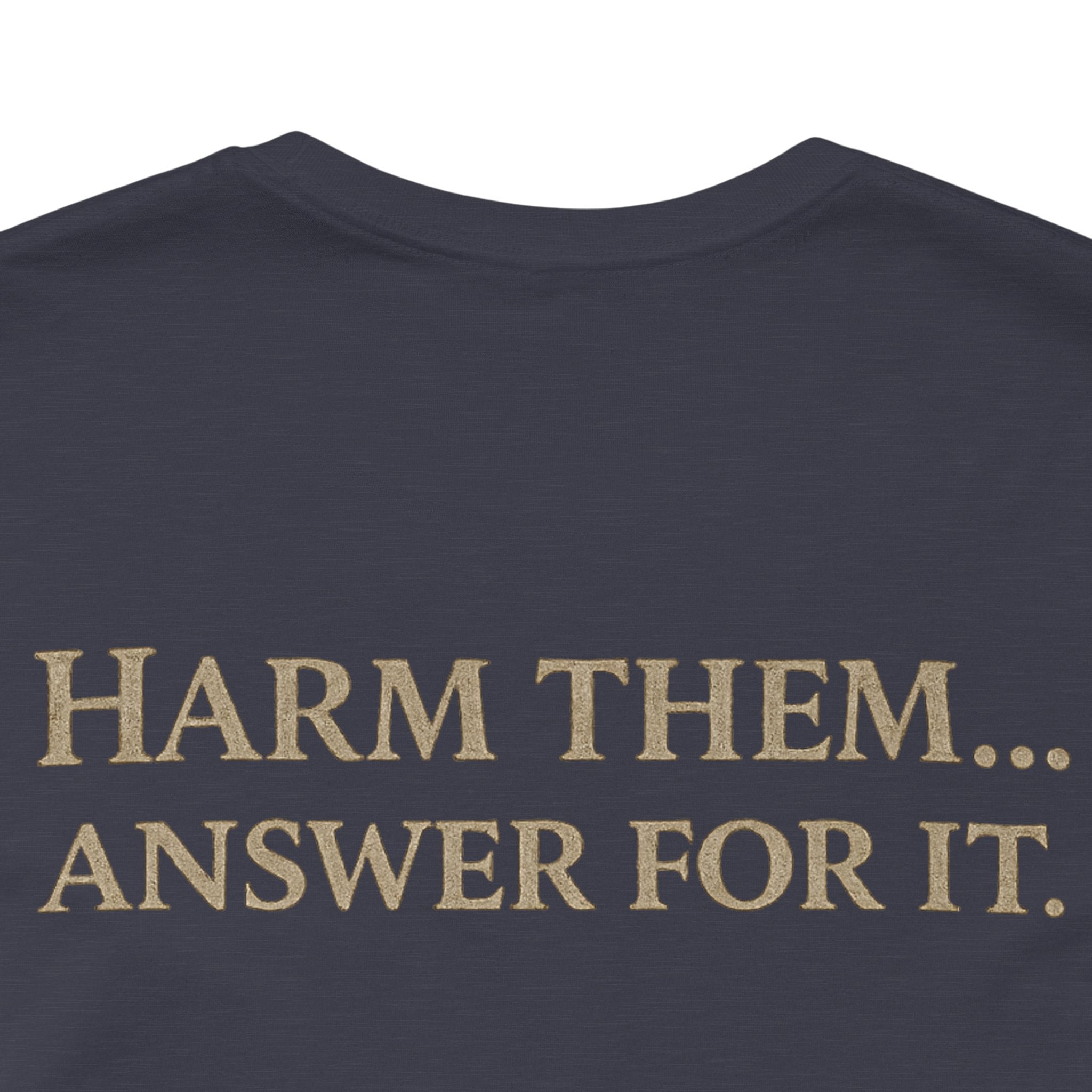 Protect the Innocent Skull Tee — "Harm Them... Answer For It." Statement T-Shirt
