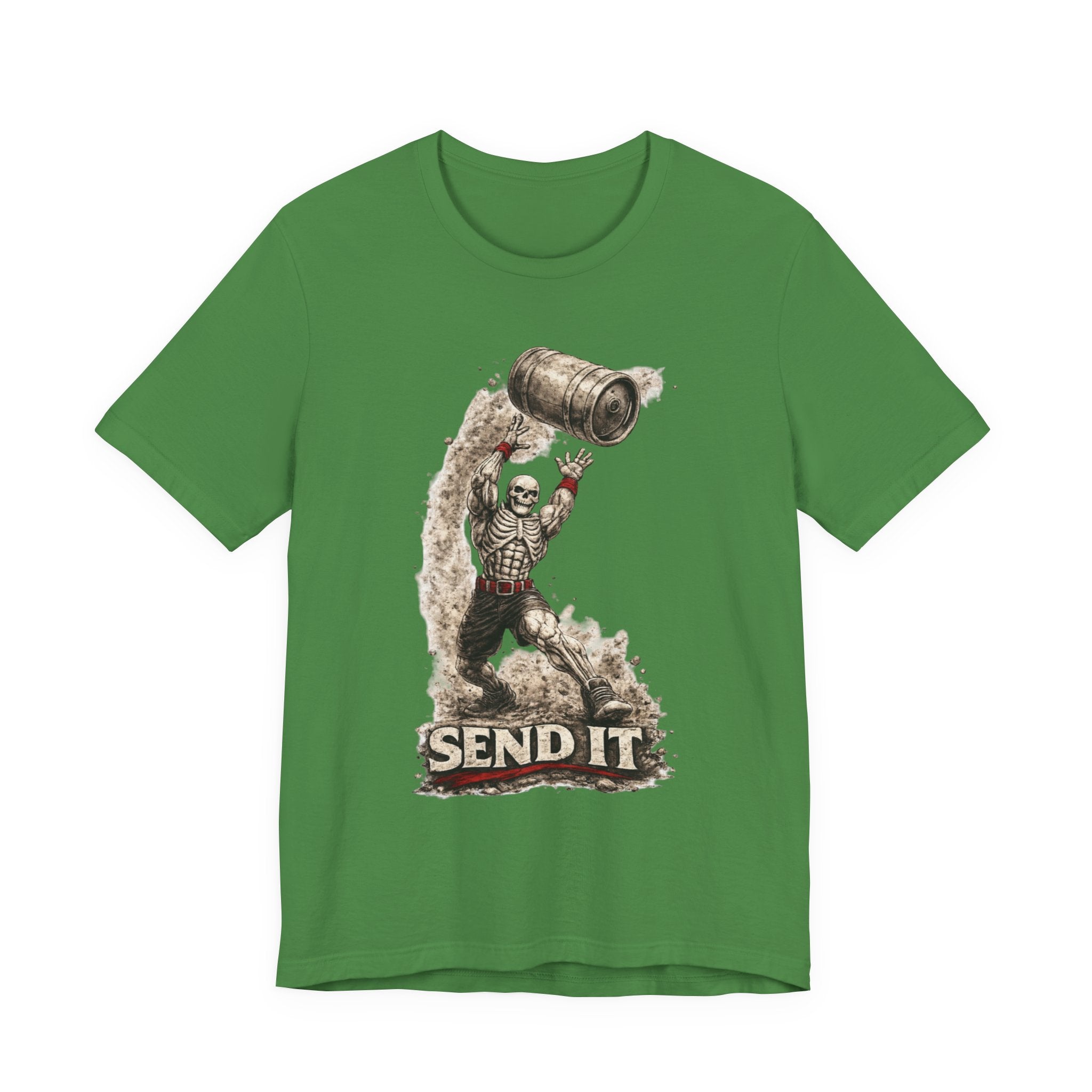 Send It Skull Rider T-Shirt — Vintage Skeleton Keg Surfing Tee